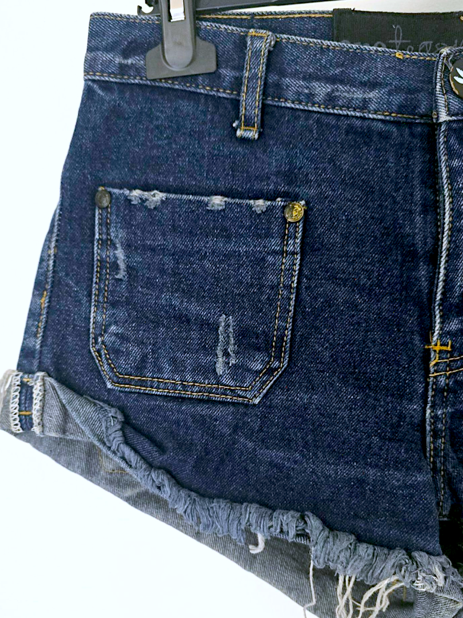 Short denim bleu