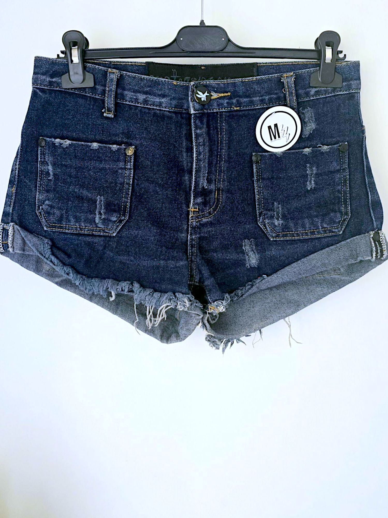 Short denim bleu