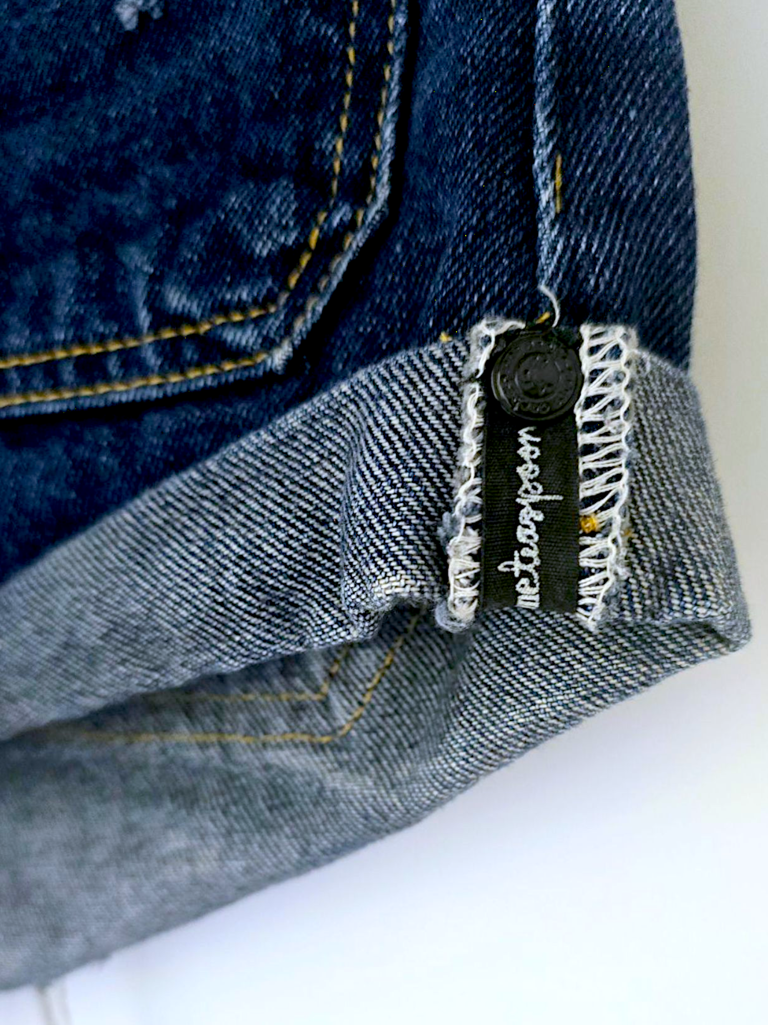Short denim bleu