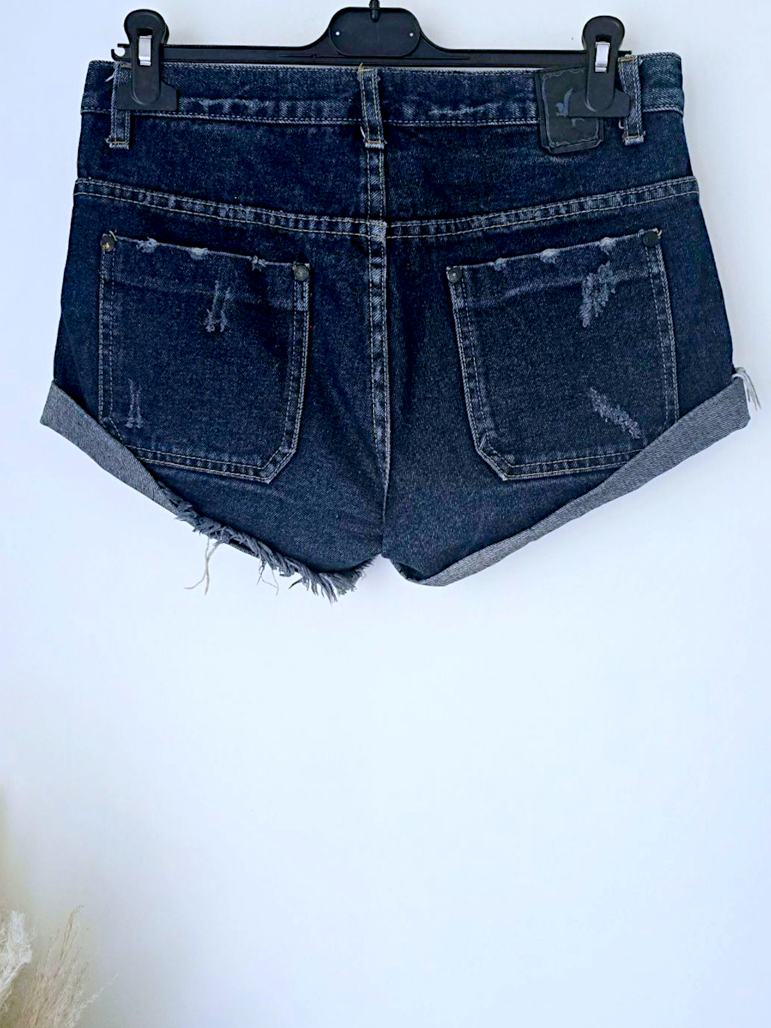 Short denim bleu