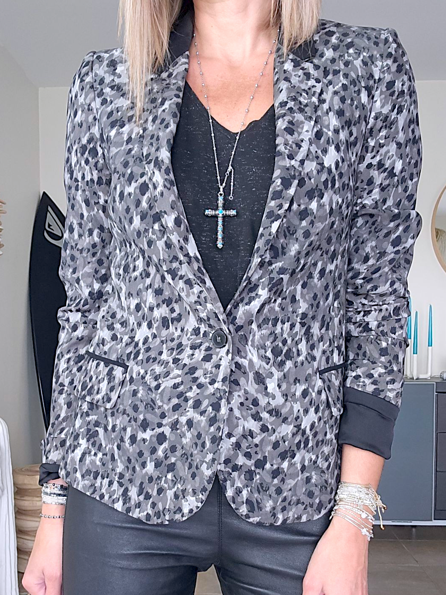 Veste léo gris