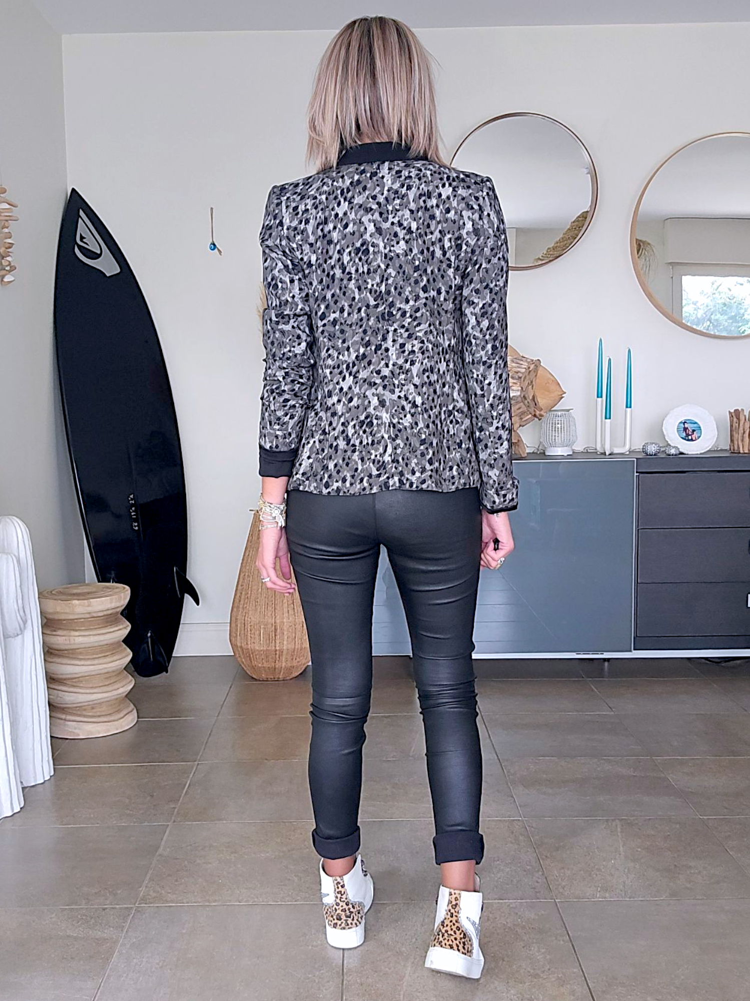 Veste léo gris