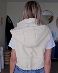Doudoune simili beige