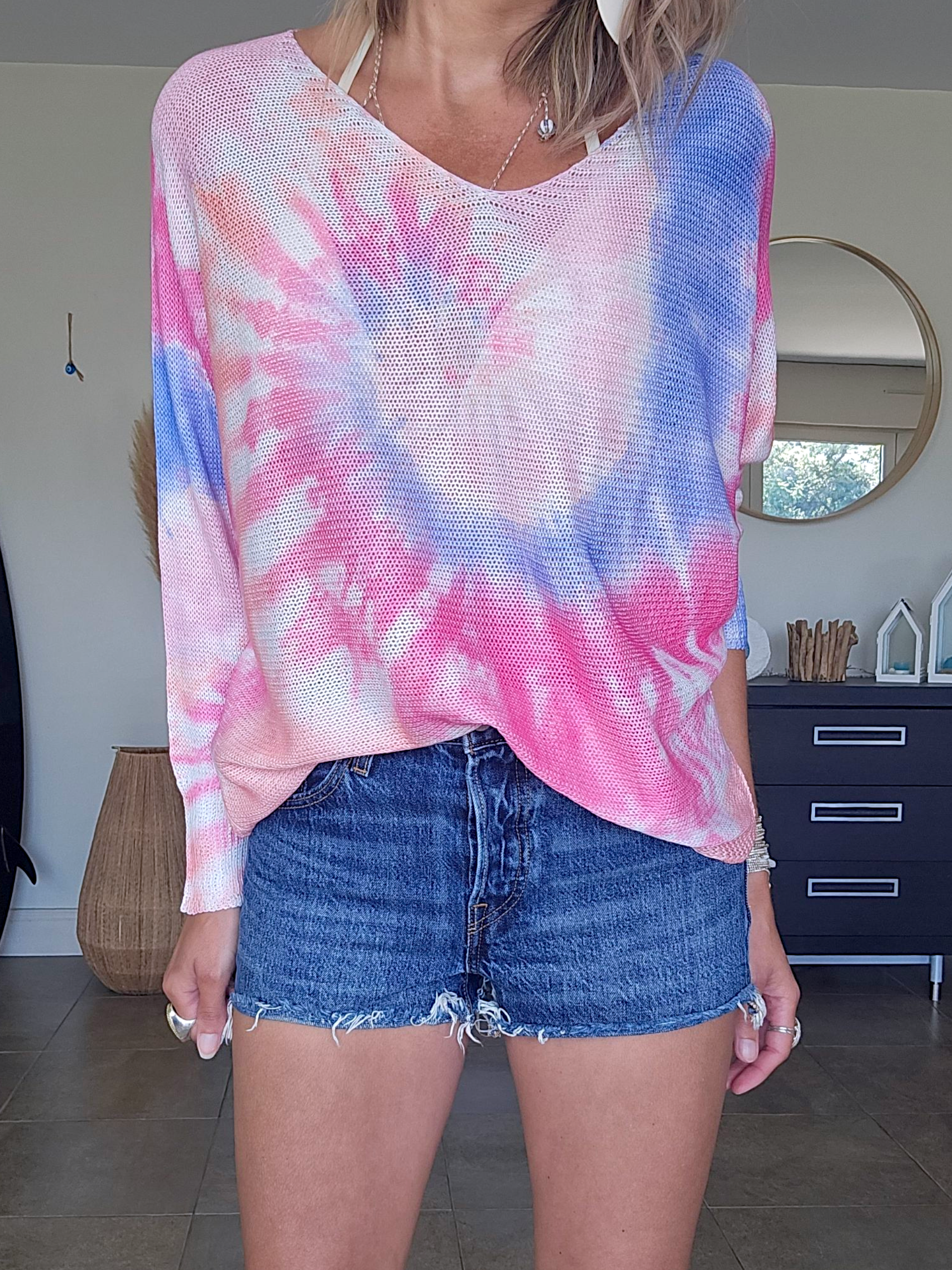 Pull double sens tie and dye