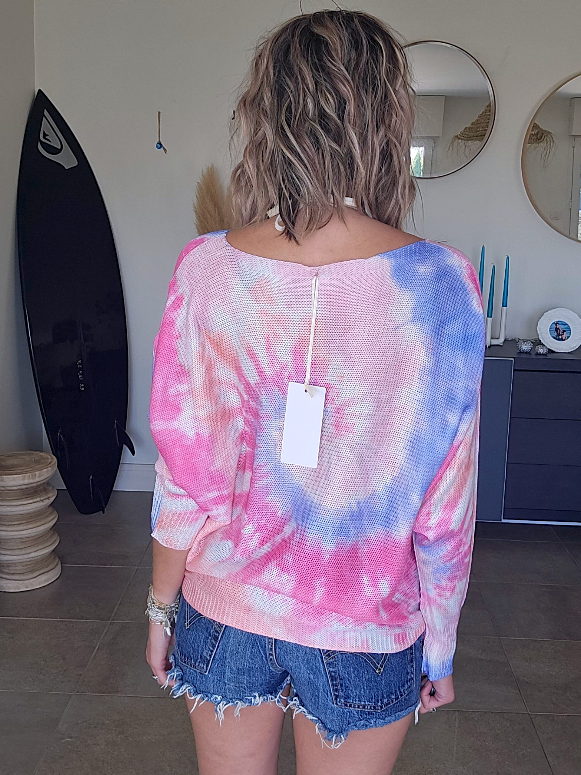 Pull double sens tie and dye