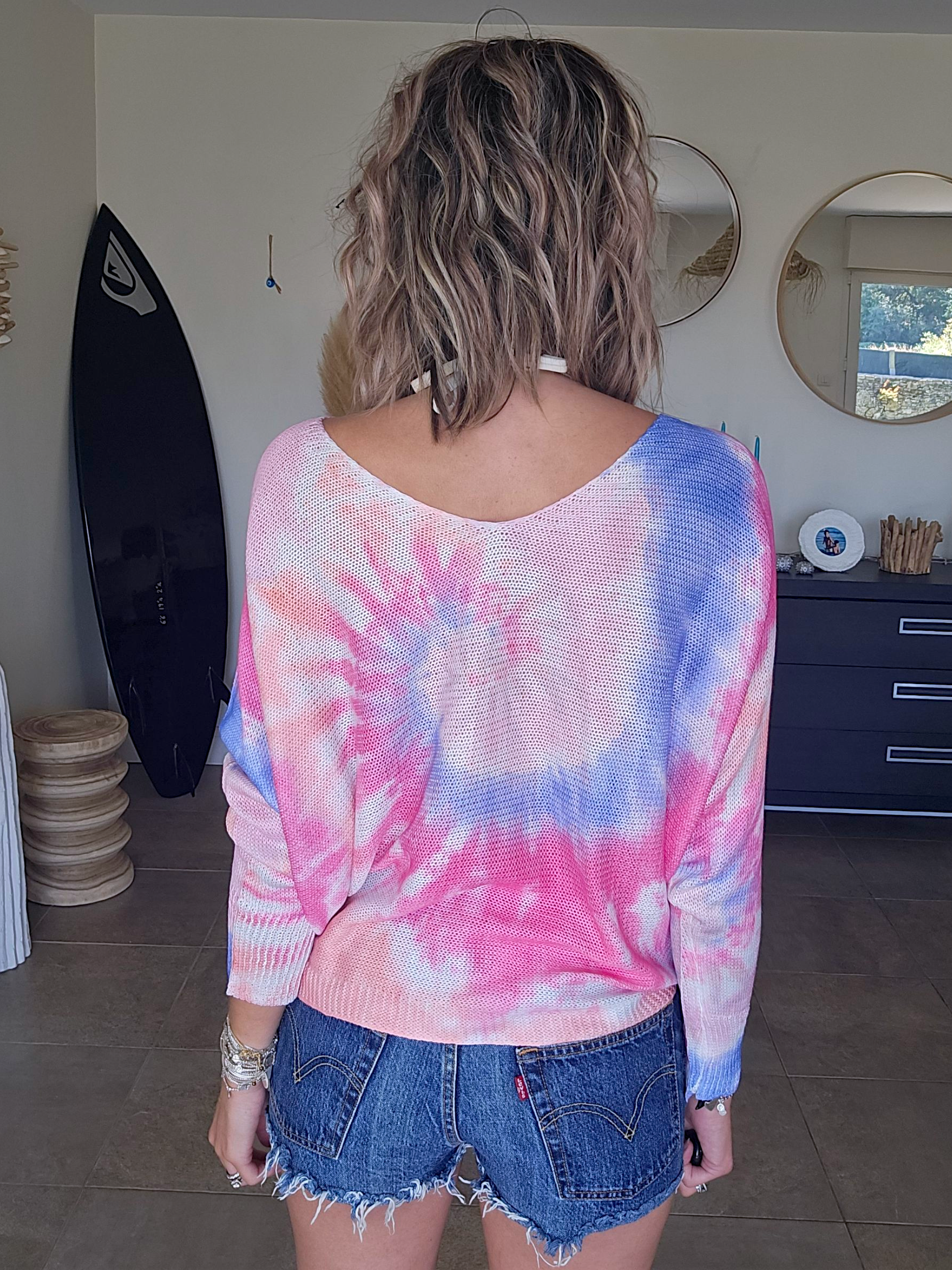 Pull double sens tie and dye