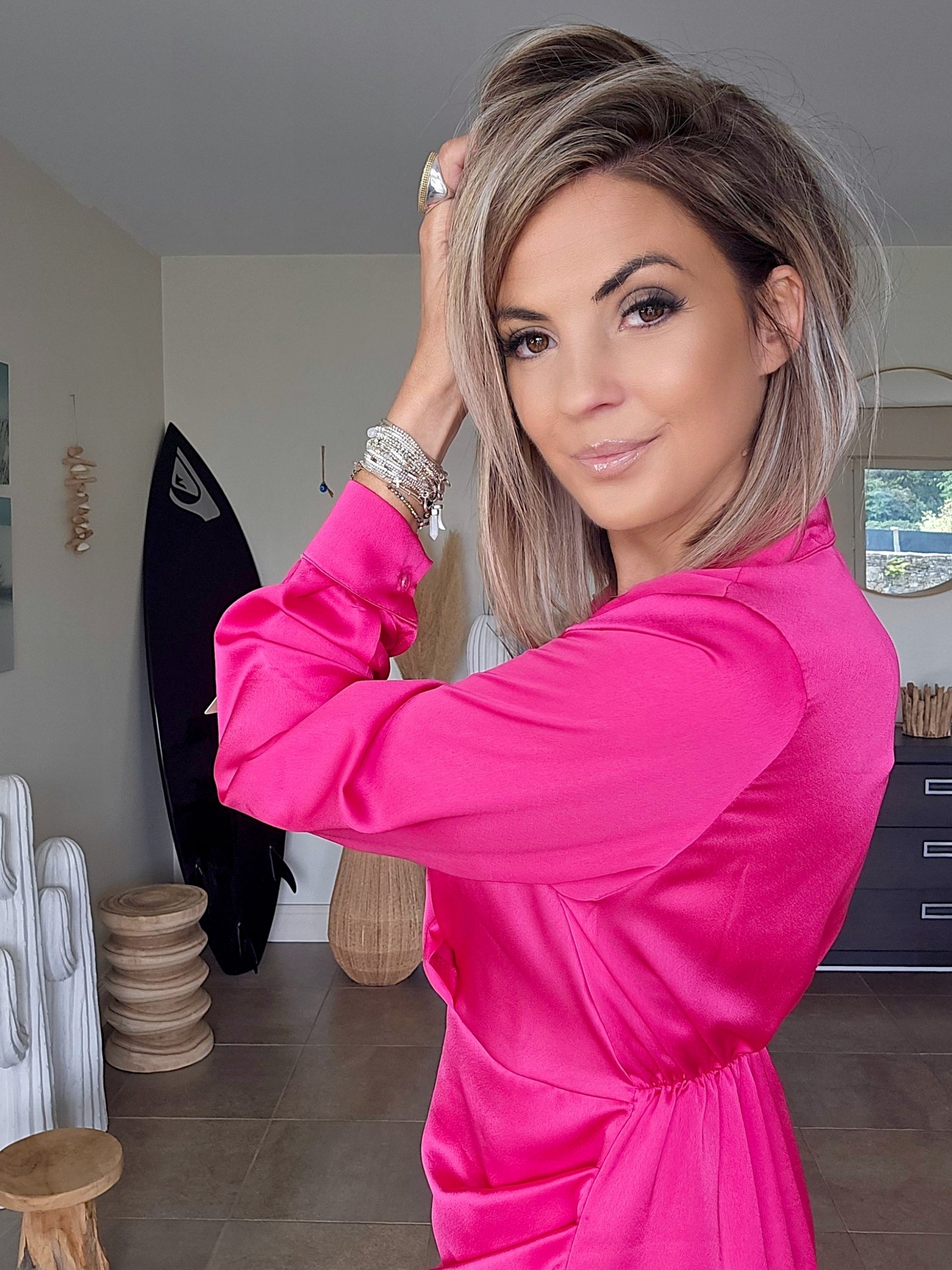 Robe chic fuchsia