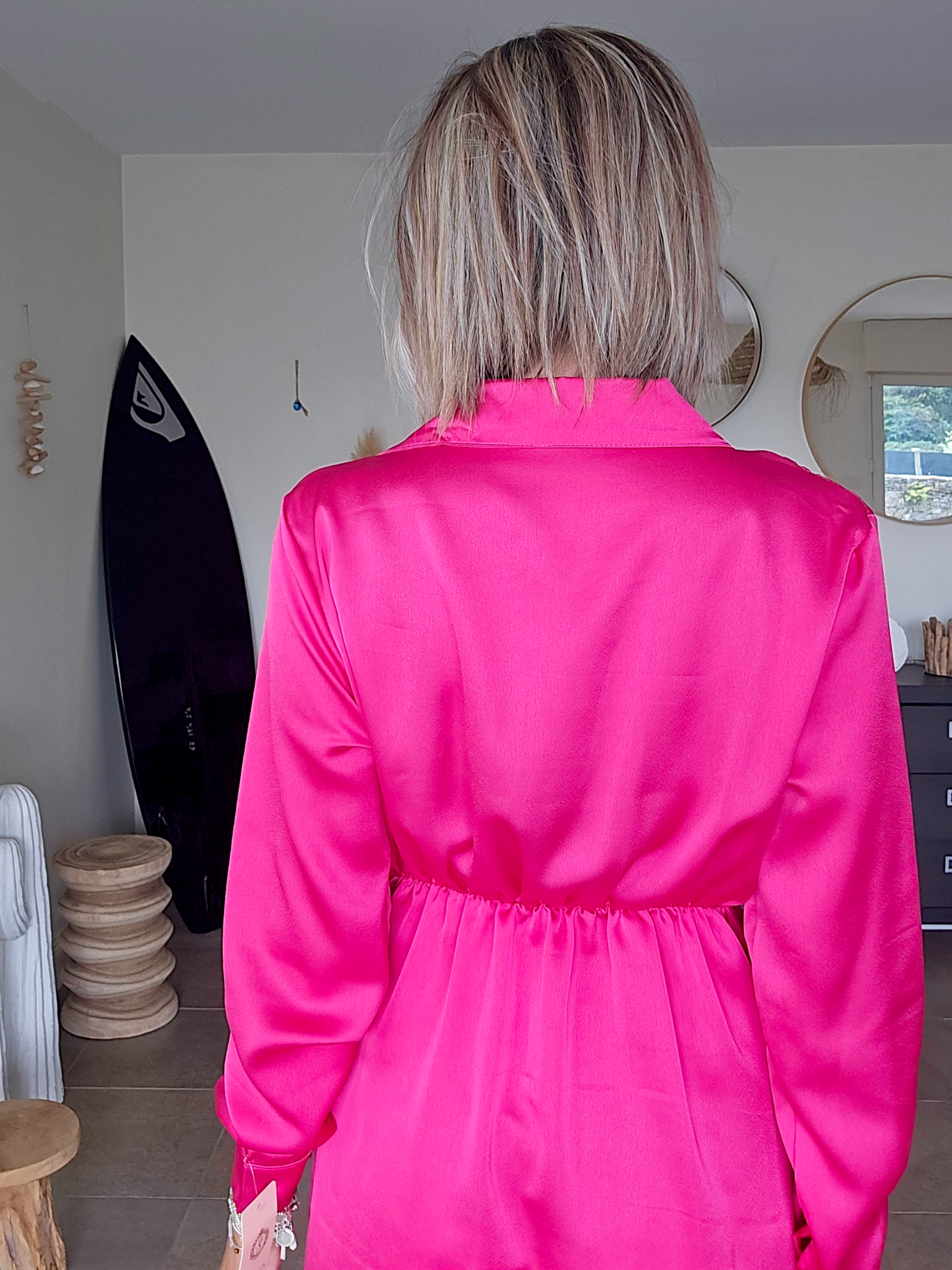 Robe chic fuchsia