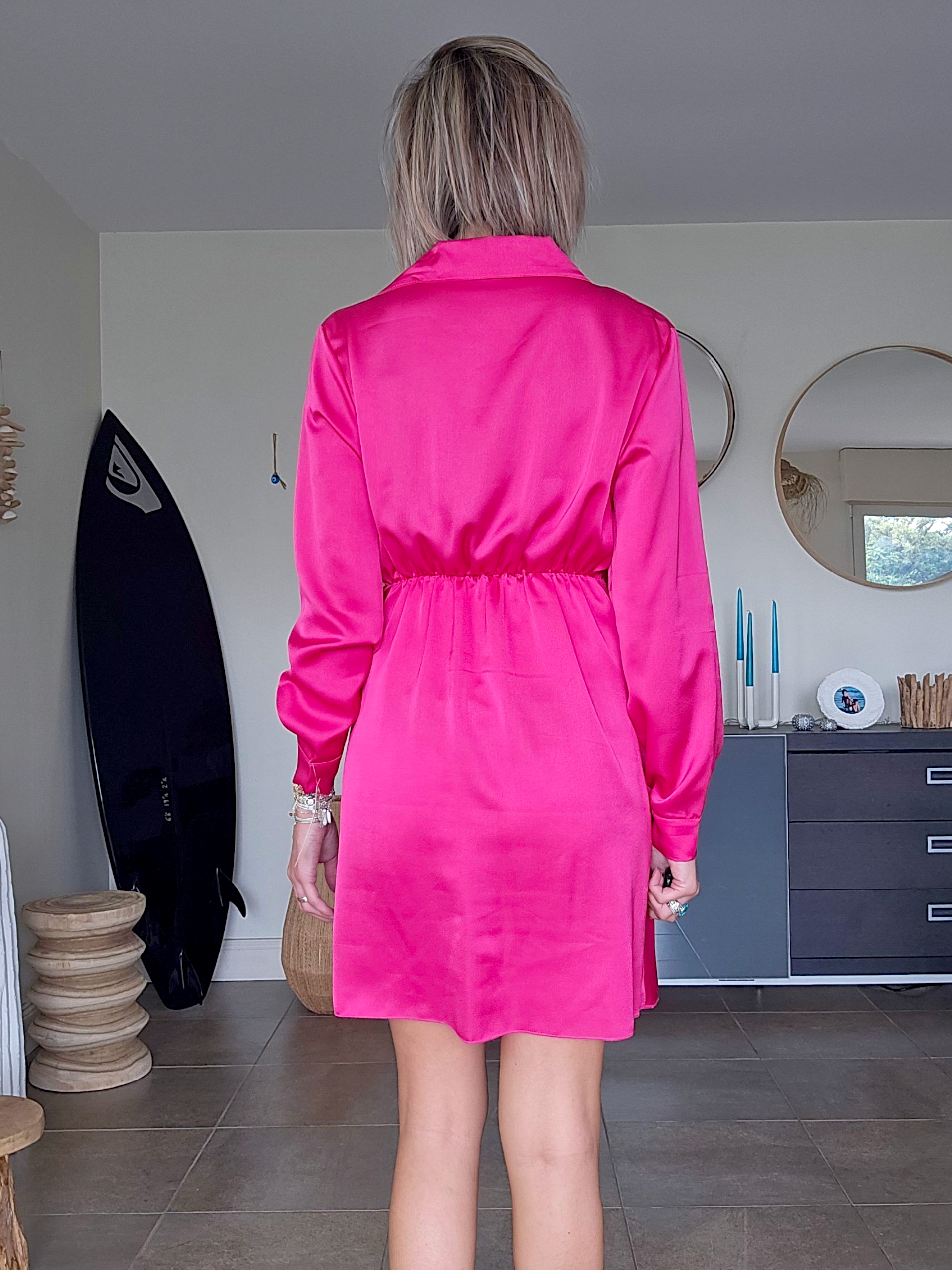 Robe chic fuchsia