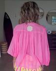 🔥Chemise rose fluo