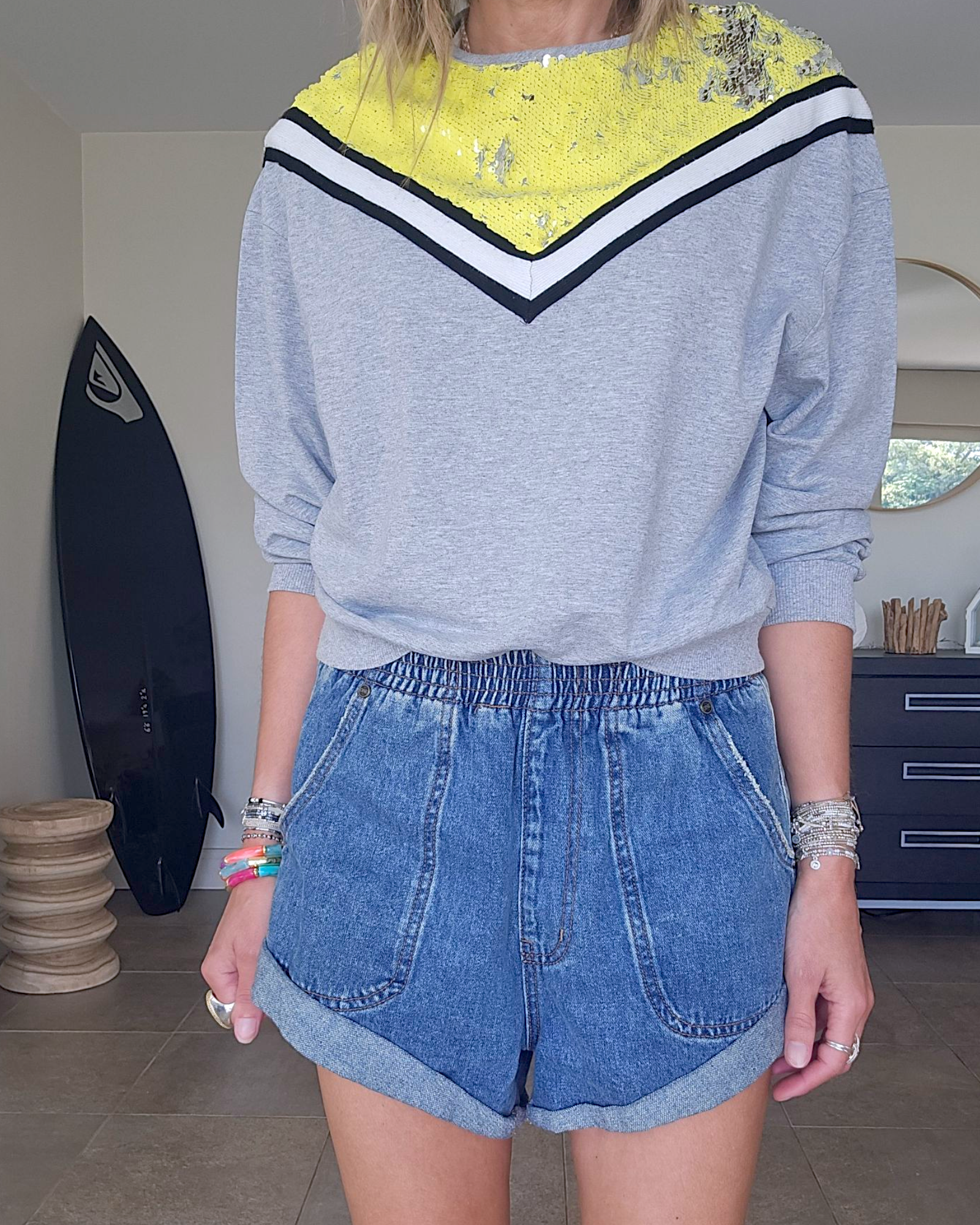 Sweat Vintage en sequins