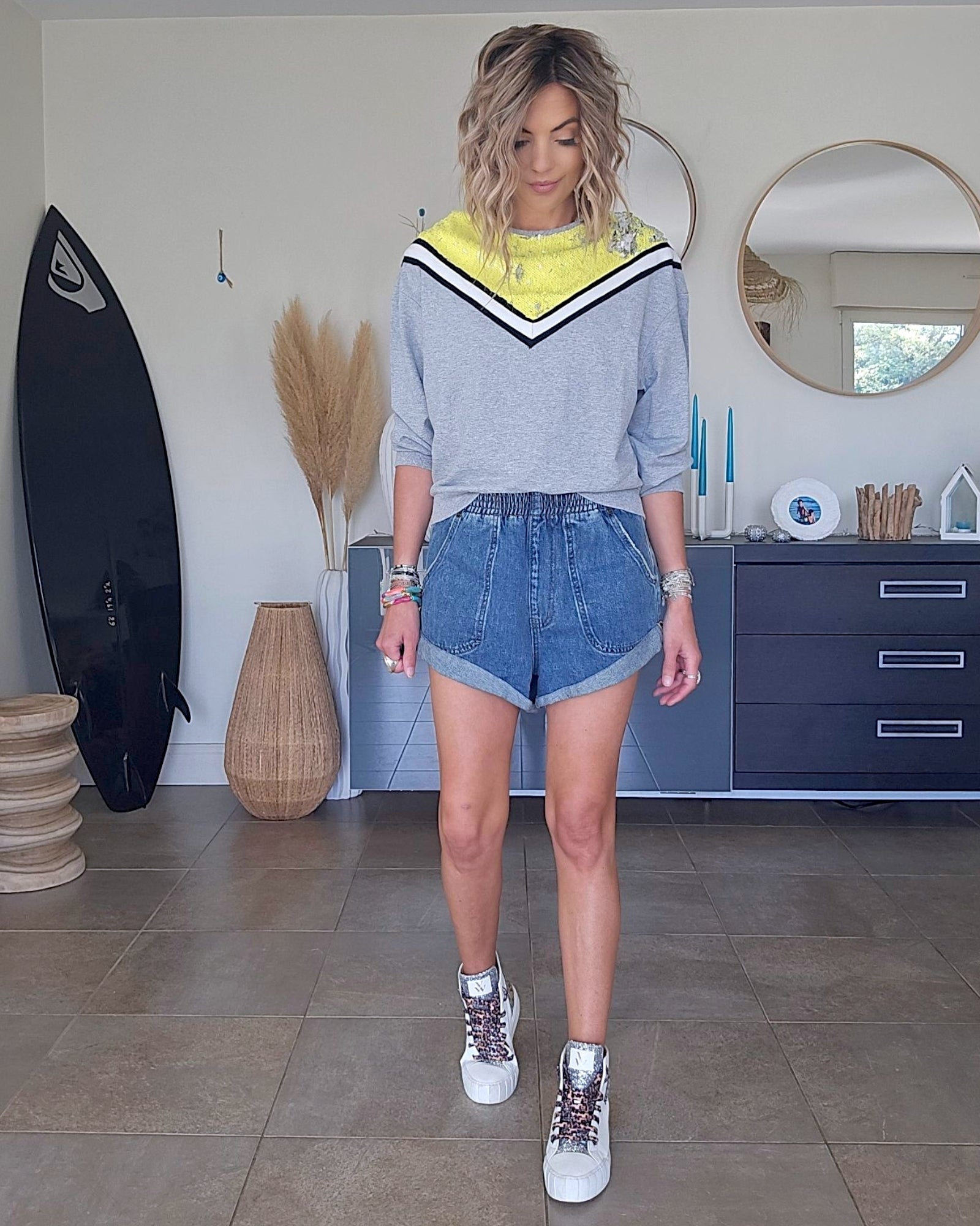 Sweat Vintage en sequins