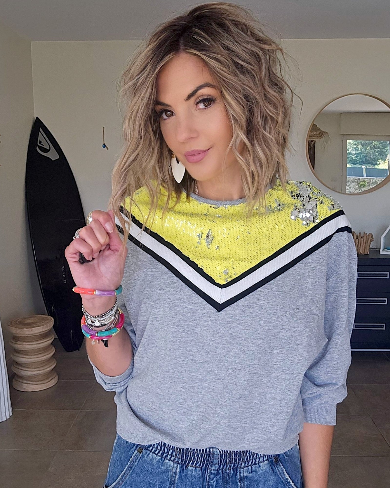 Sweat Vintage en sequins