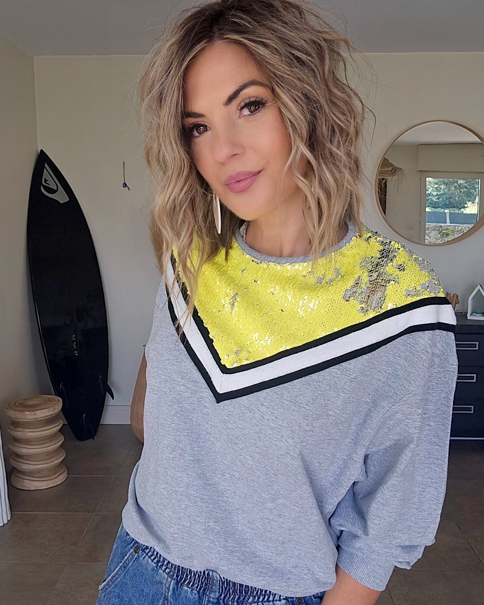 Sweat Vintage en sequins