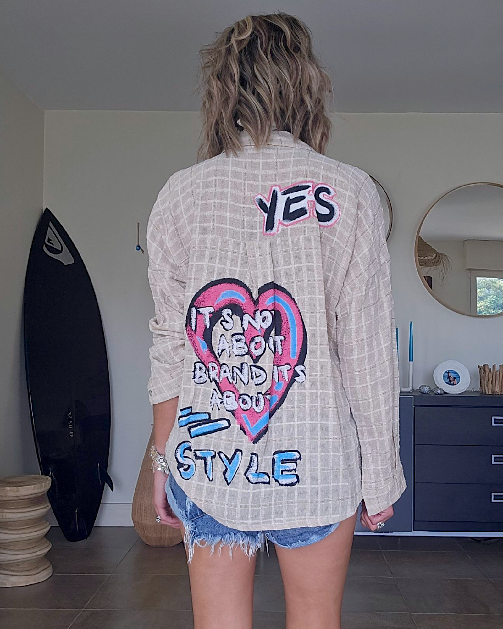 Short destroy en denim