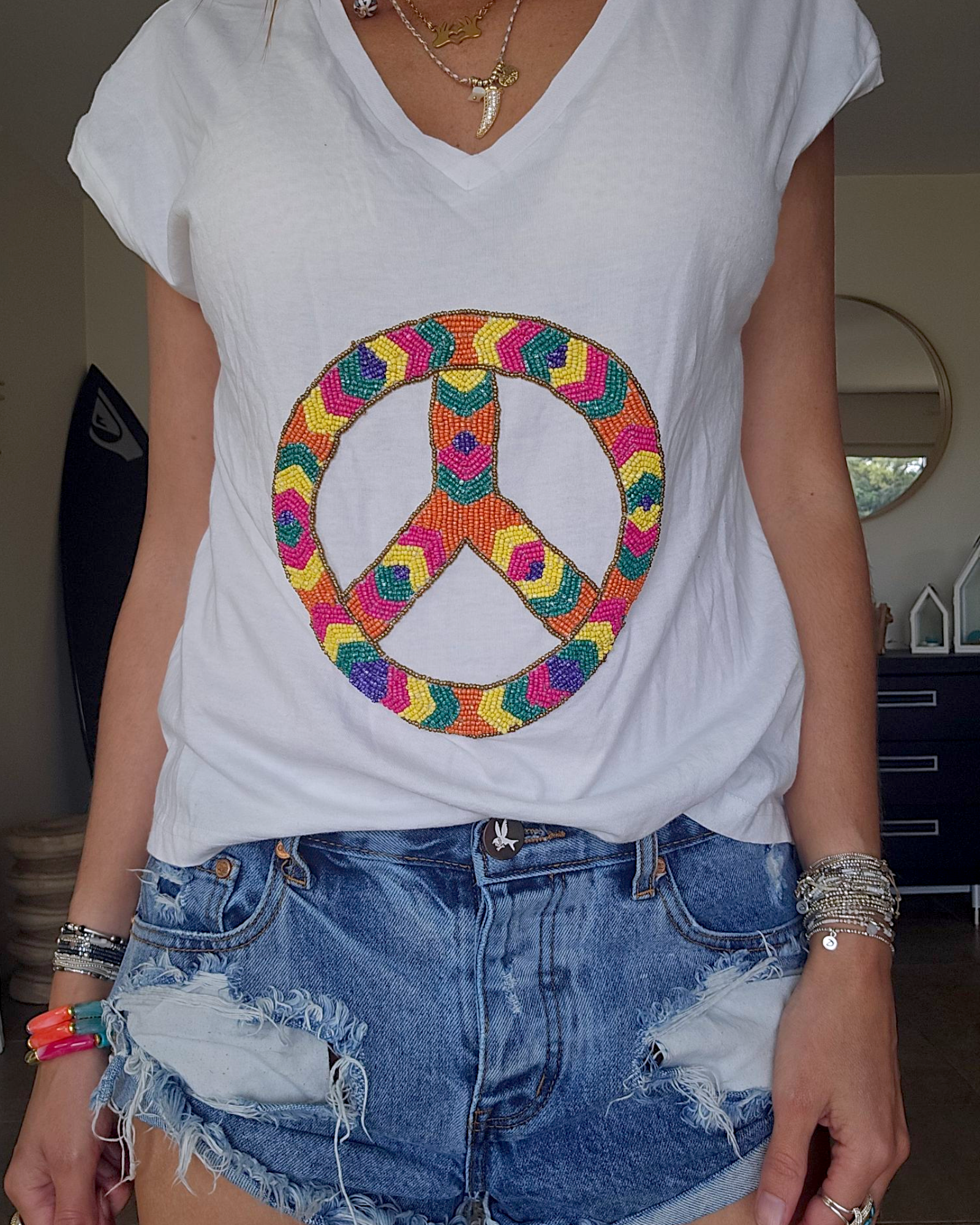 Short destroy en denim