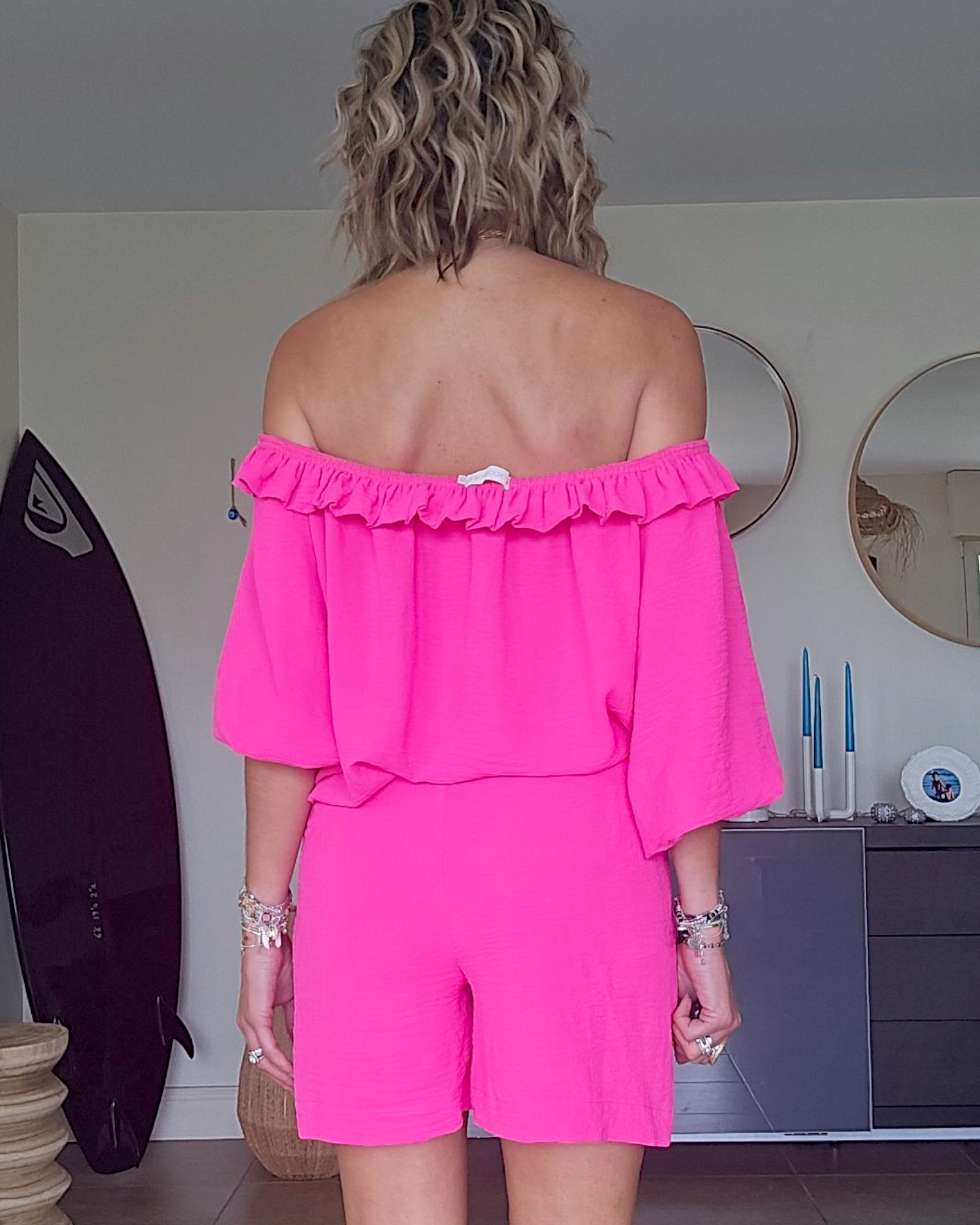 Combi-short fuchsia fluo