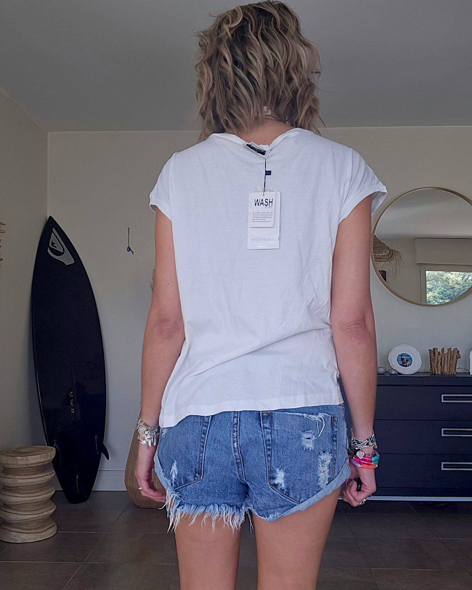 Short destroy en denim