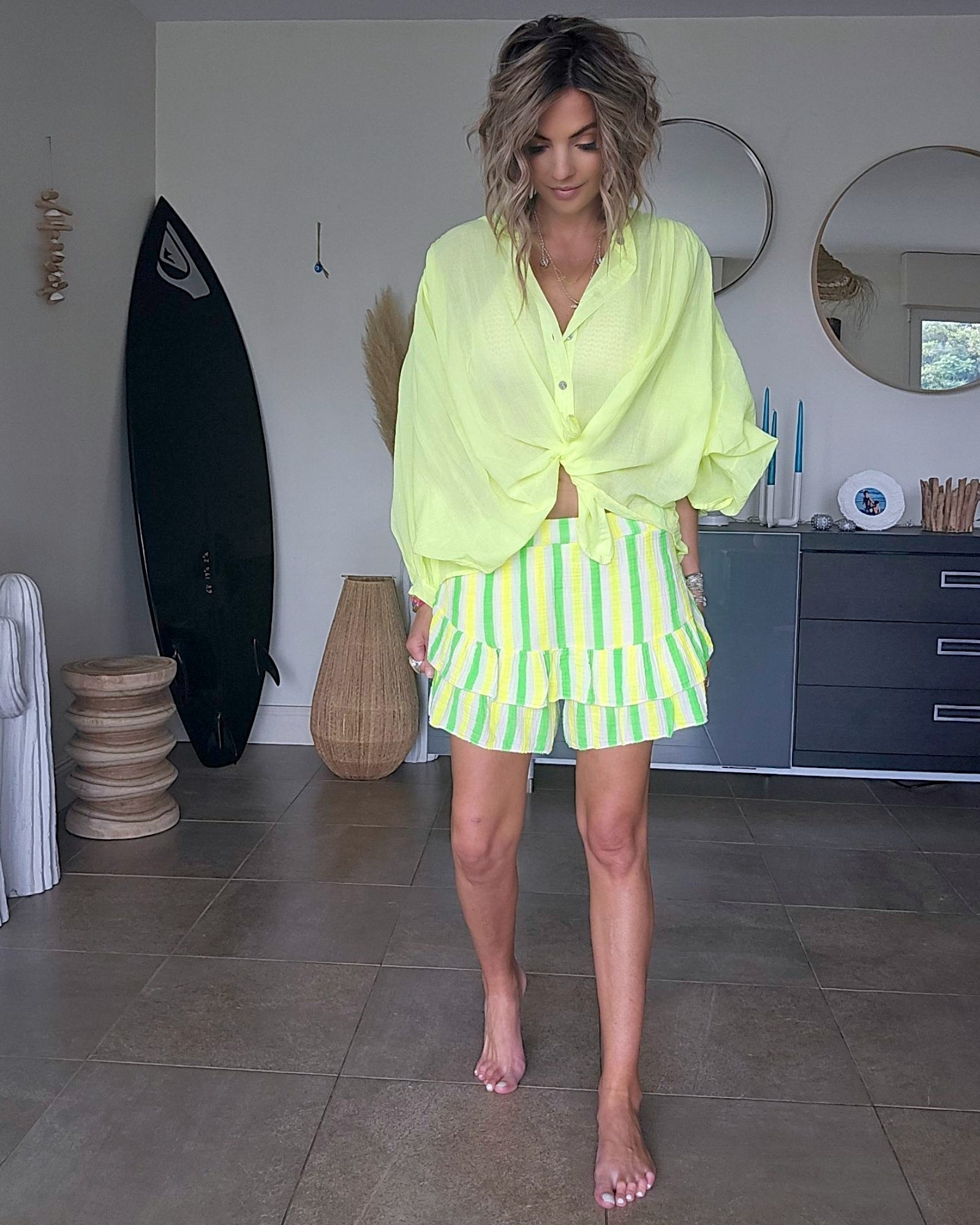 🔥Chemise yellow fluo