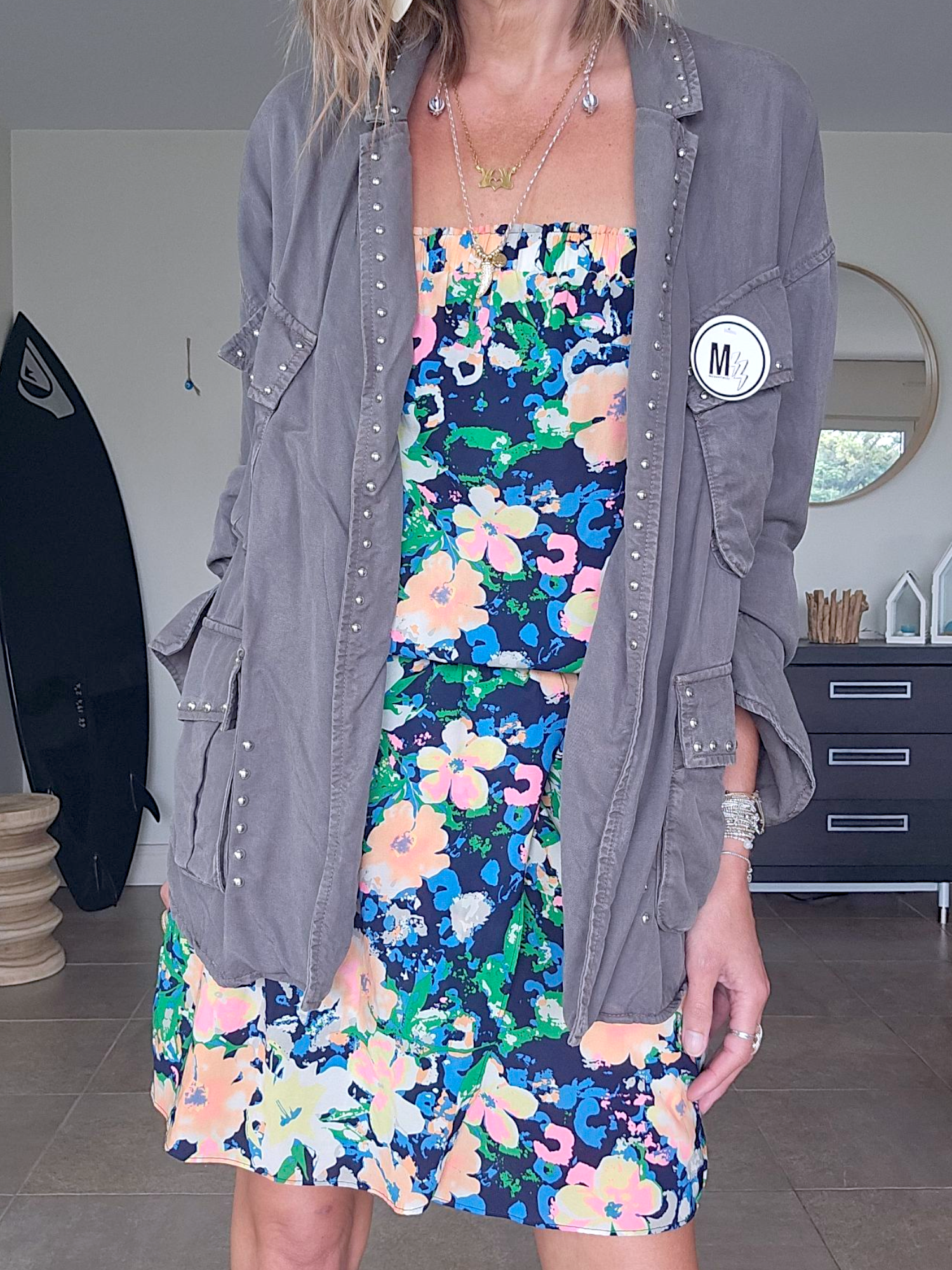Robe bustier flowers