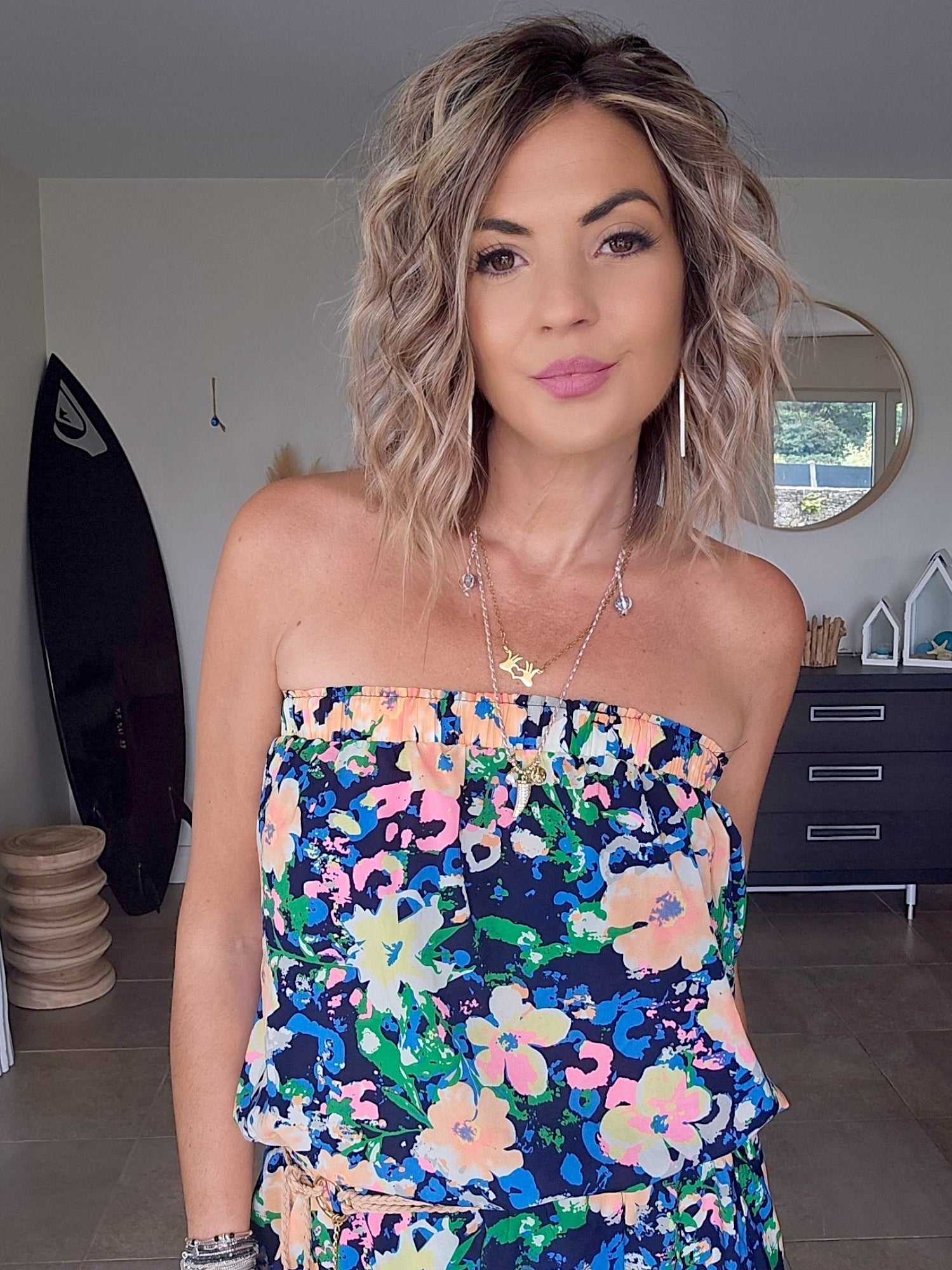 Robe bustier flowers