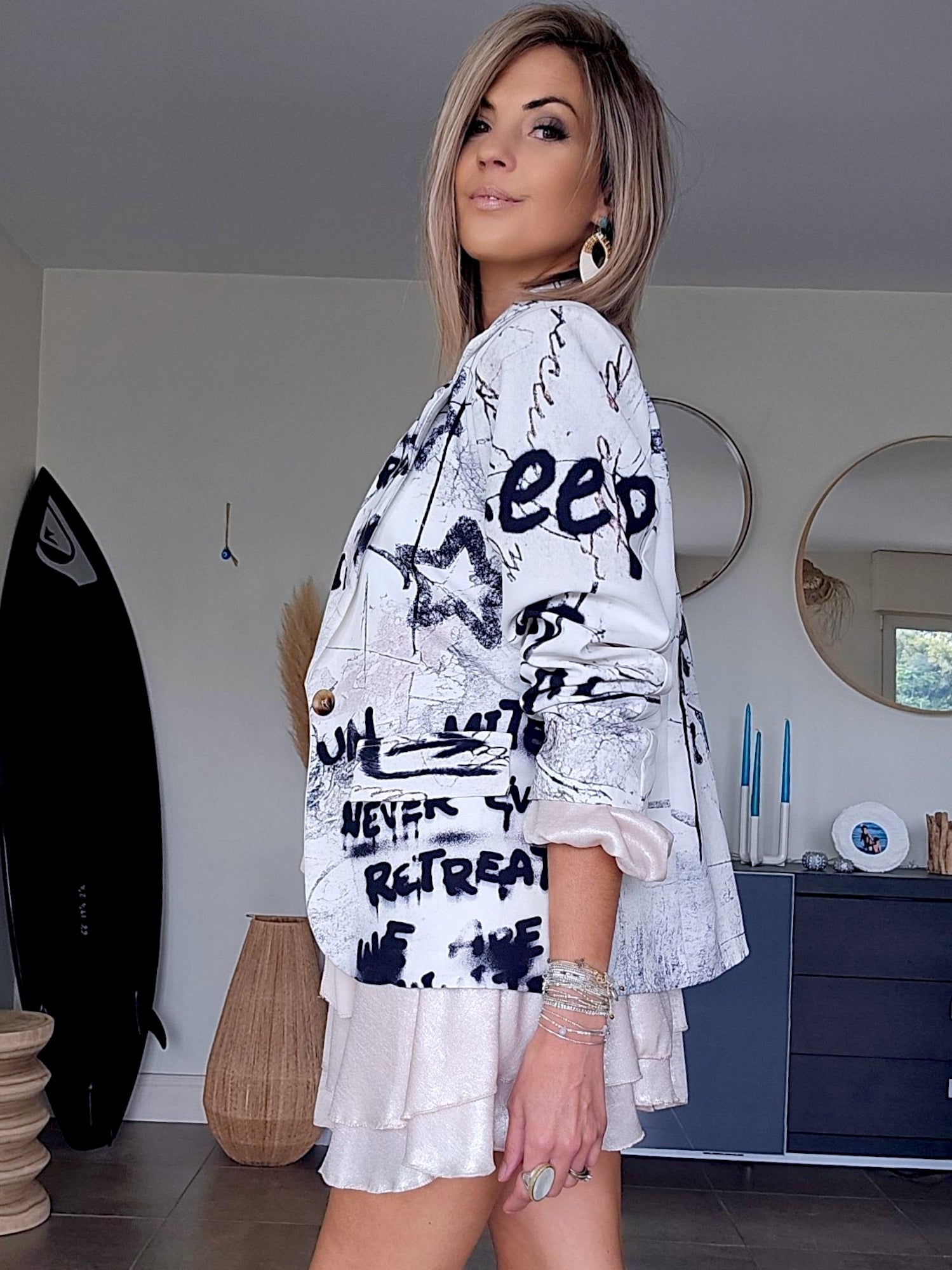Veste boy à tags
