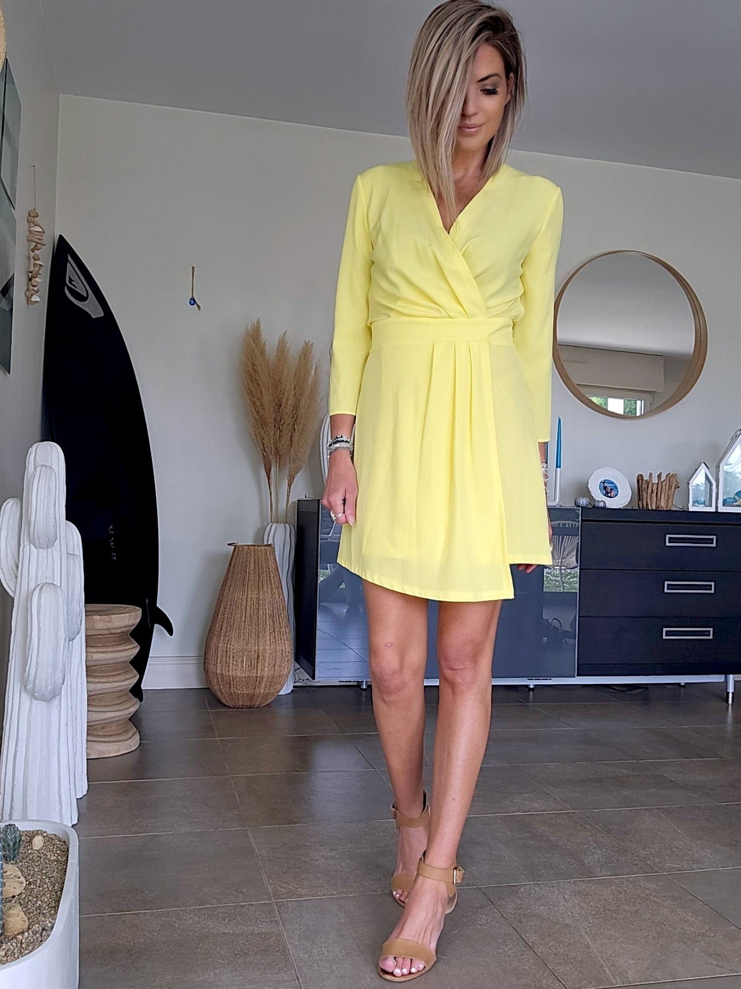 🔥Robe chic yellow