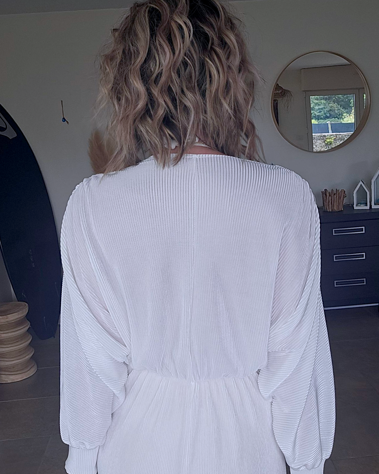 Robe irisée blanche