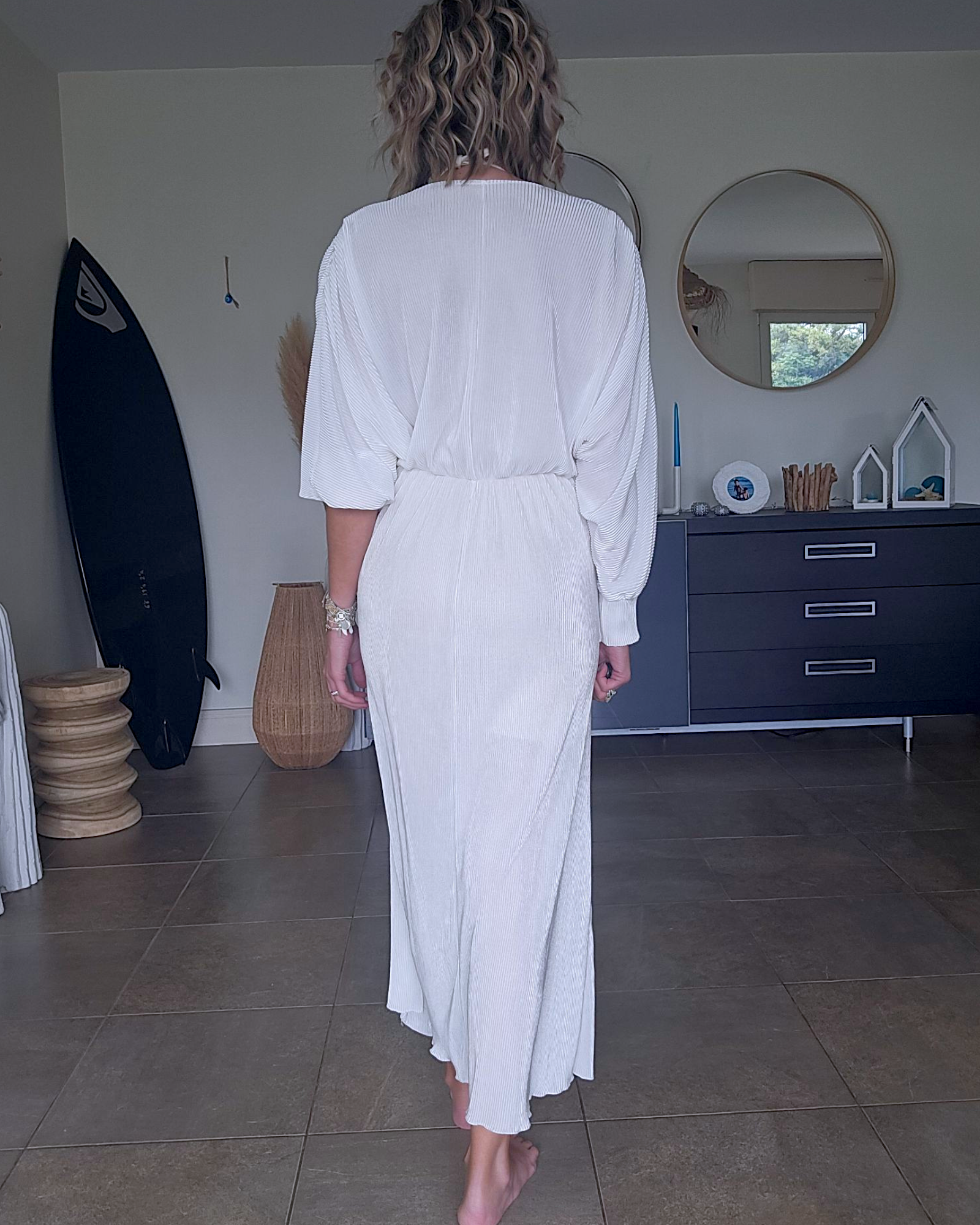 Robe irisée blanche