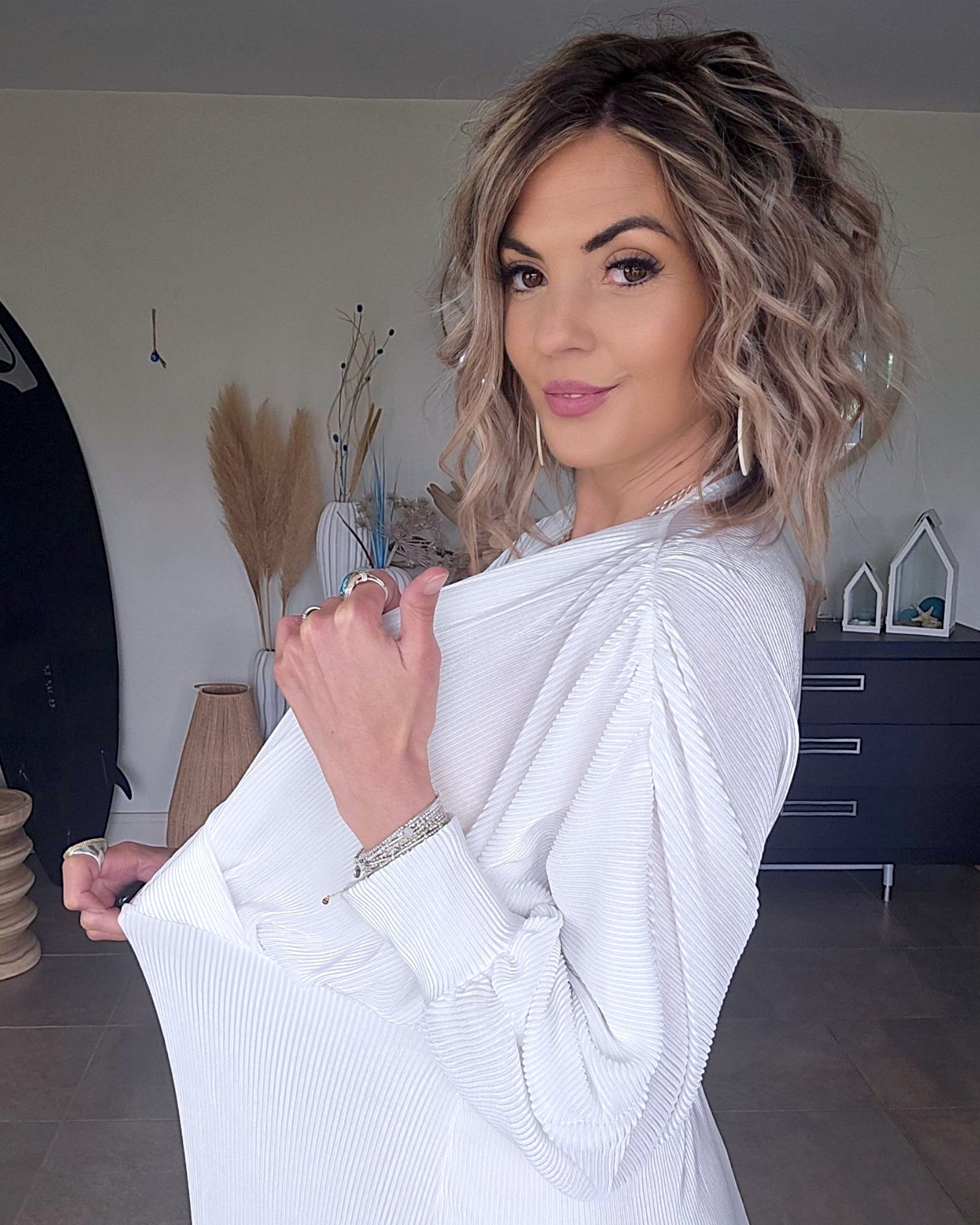 Robe irisée blanche