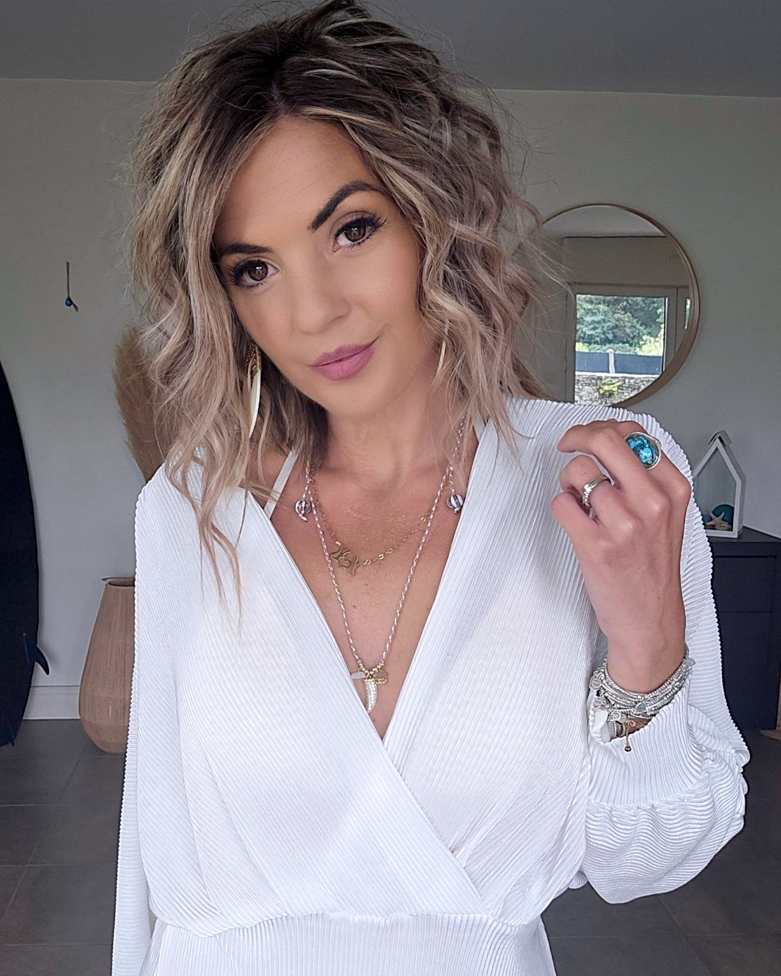 Robe irisée blanche