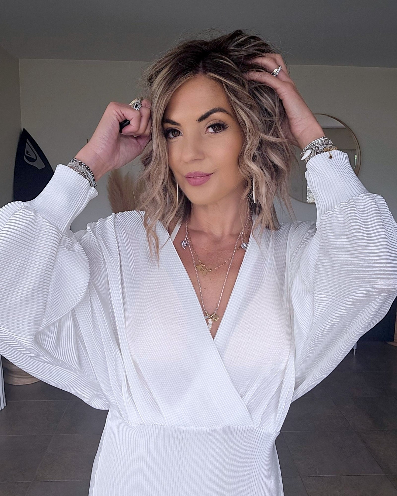 Robe irisée blanche