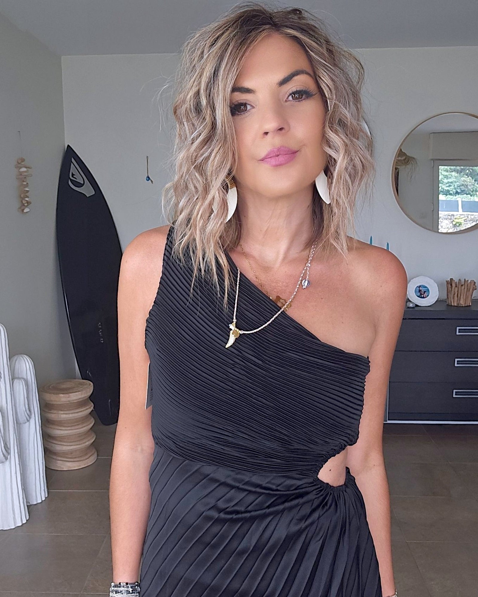 Robe asymétrique black