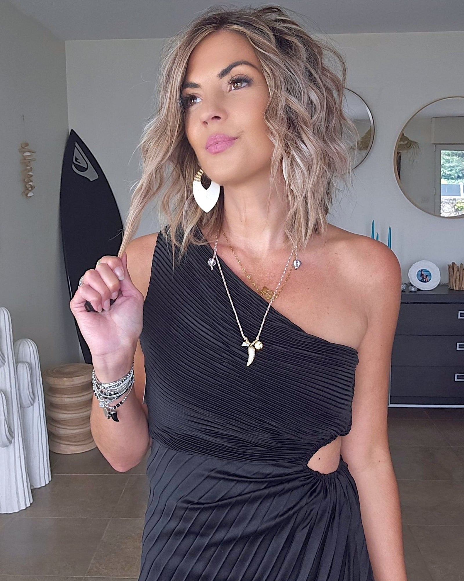 Robe asymétrique black