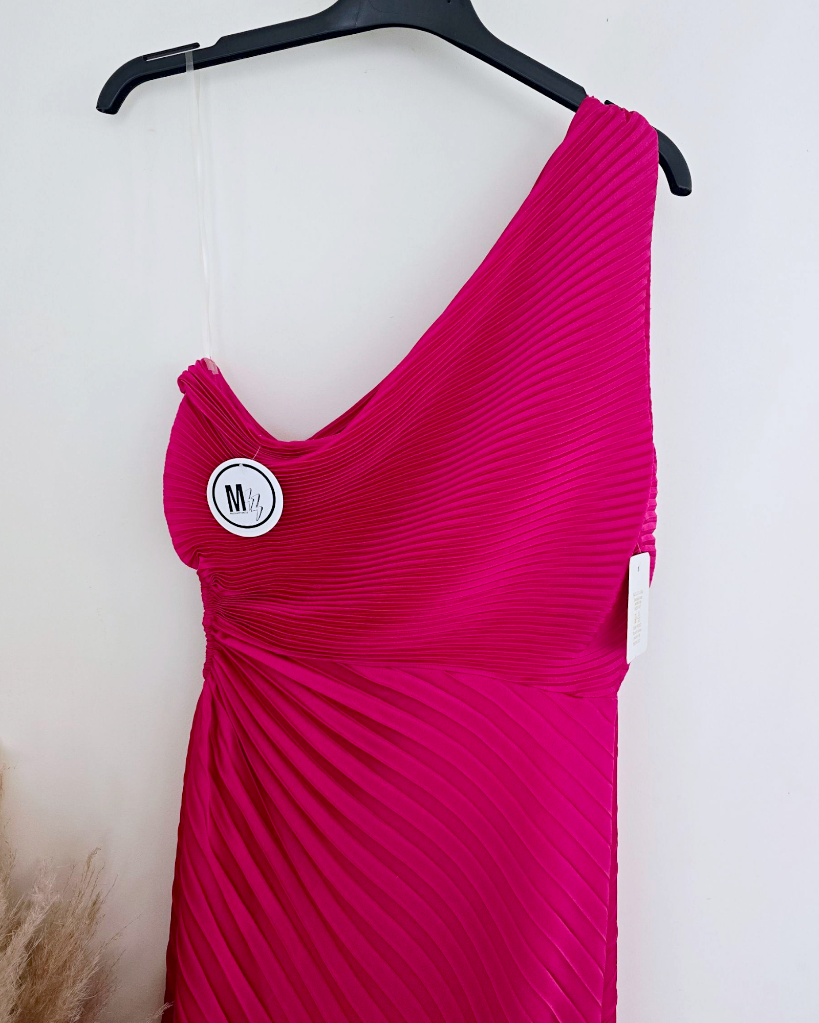 Robe asymétrique fuchsia