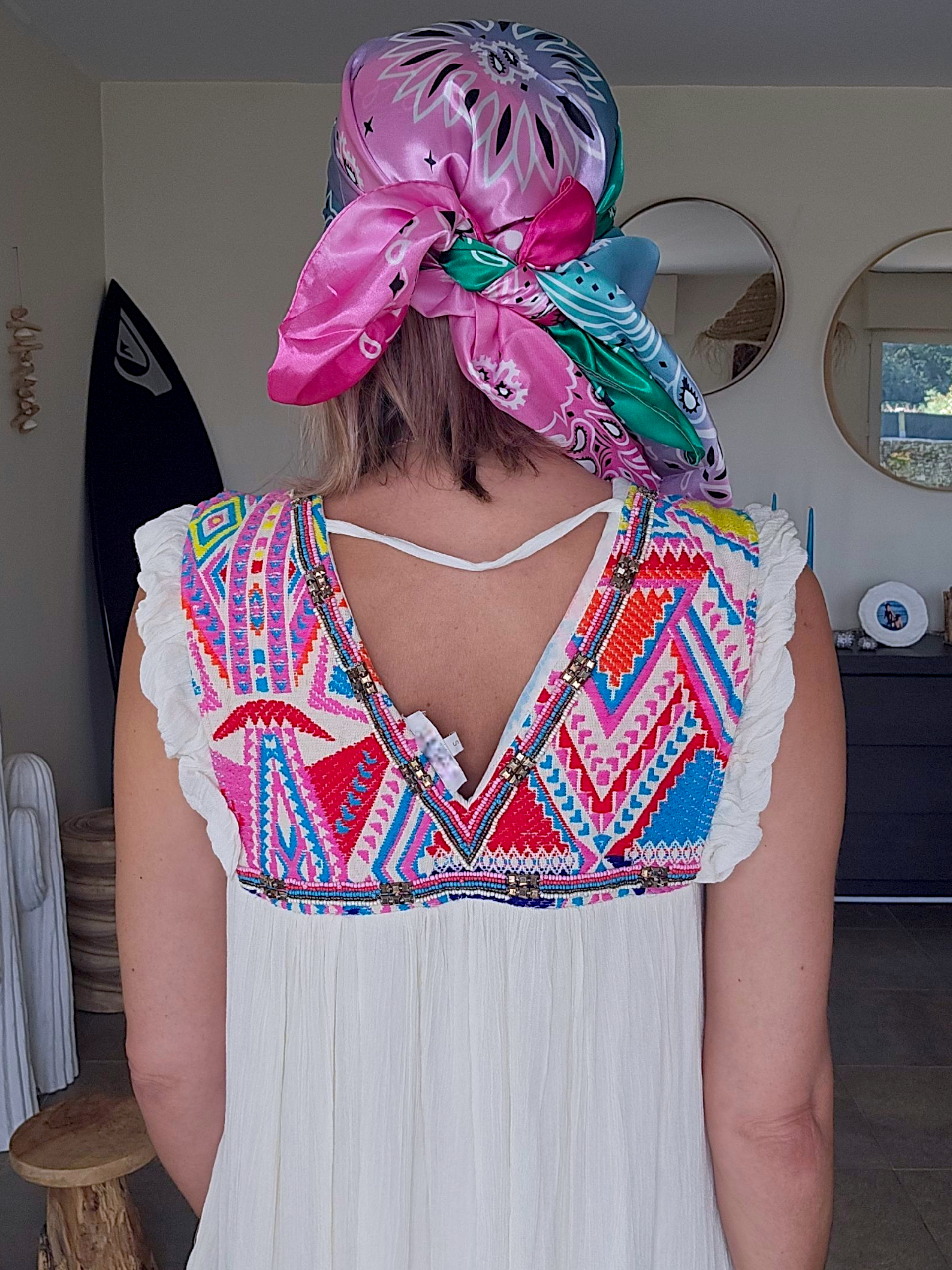 Robe boho écrue