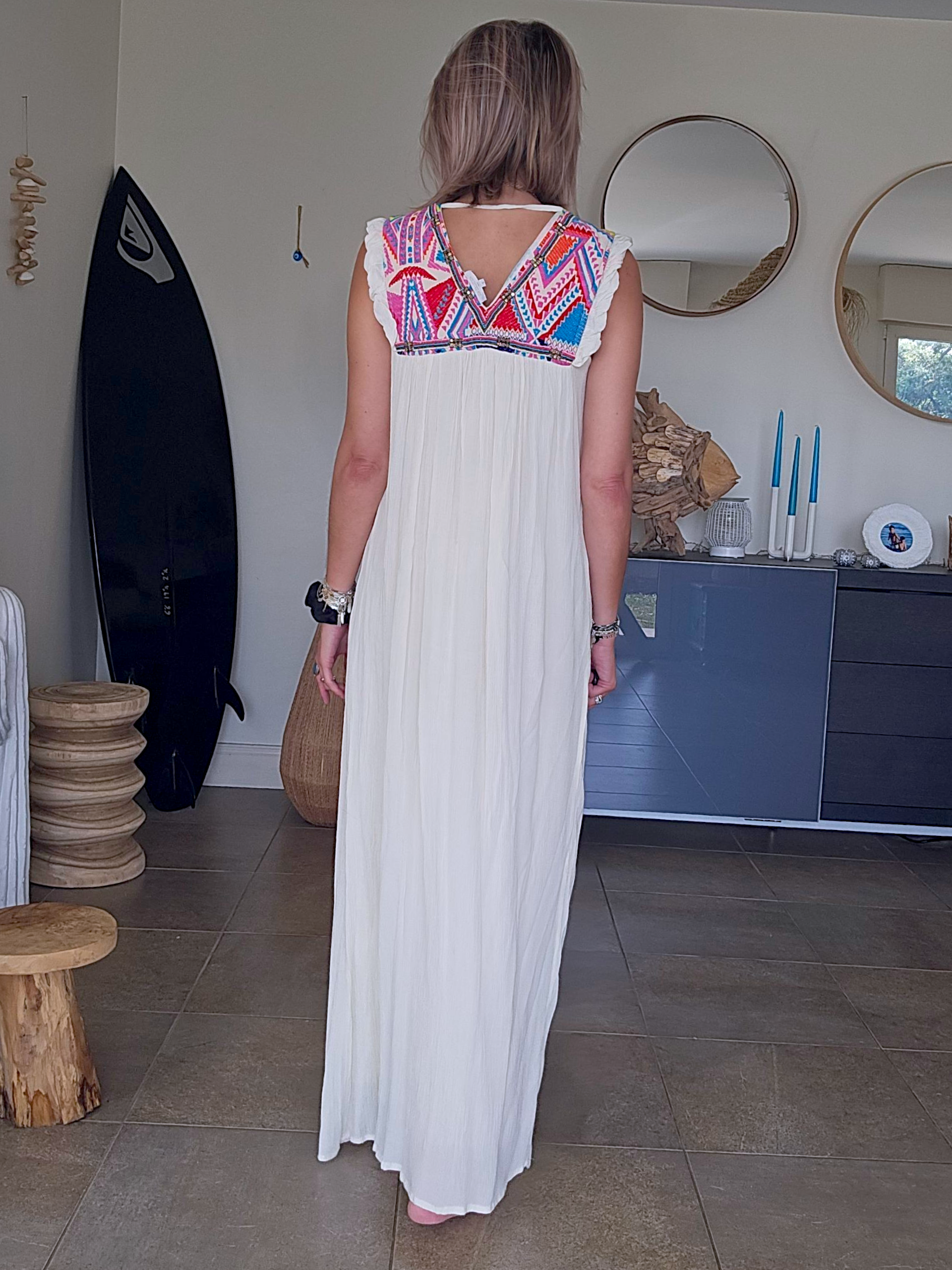 Robe boho écrue