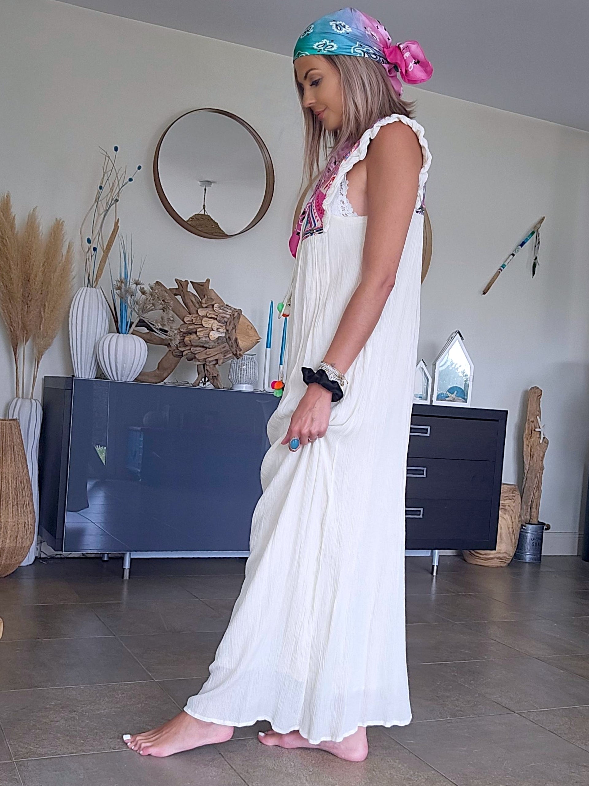 Robe boho écrue