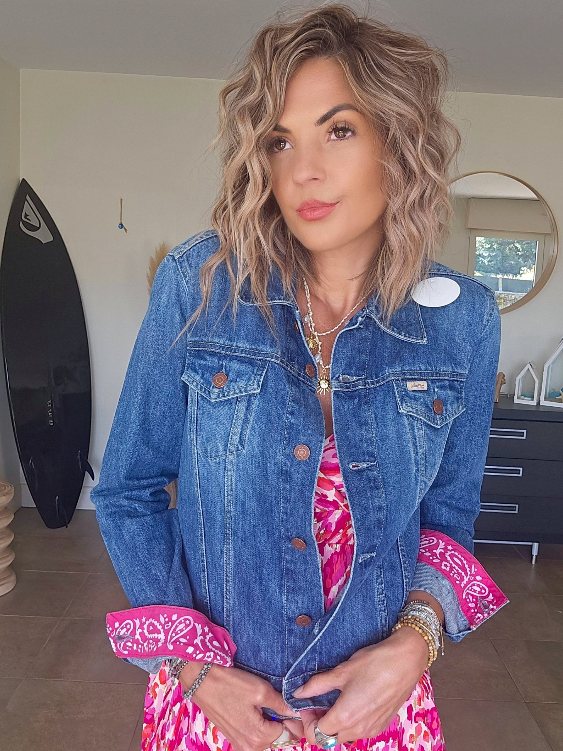 Veste bandana en denim