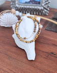 Bracelet 2 tours pierre terre