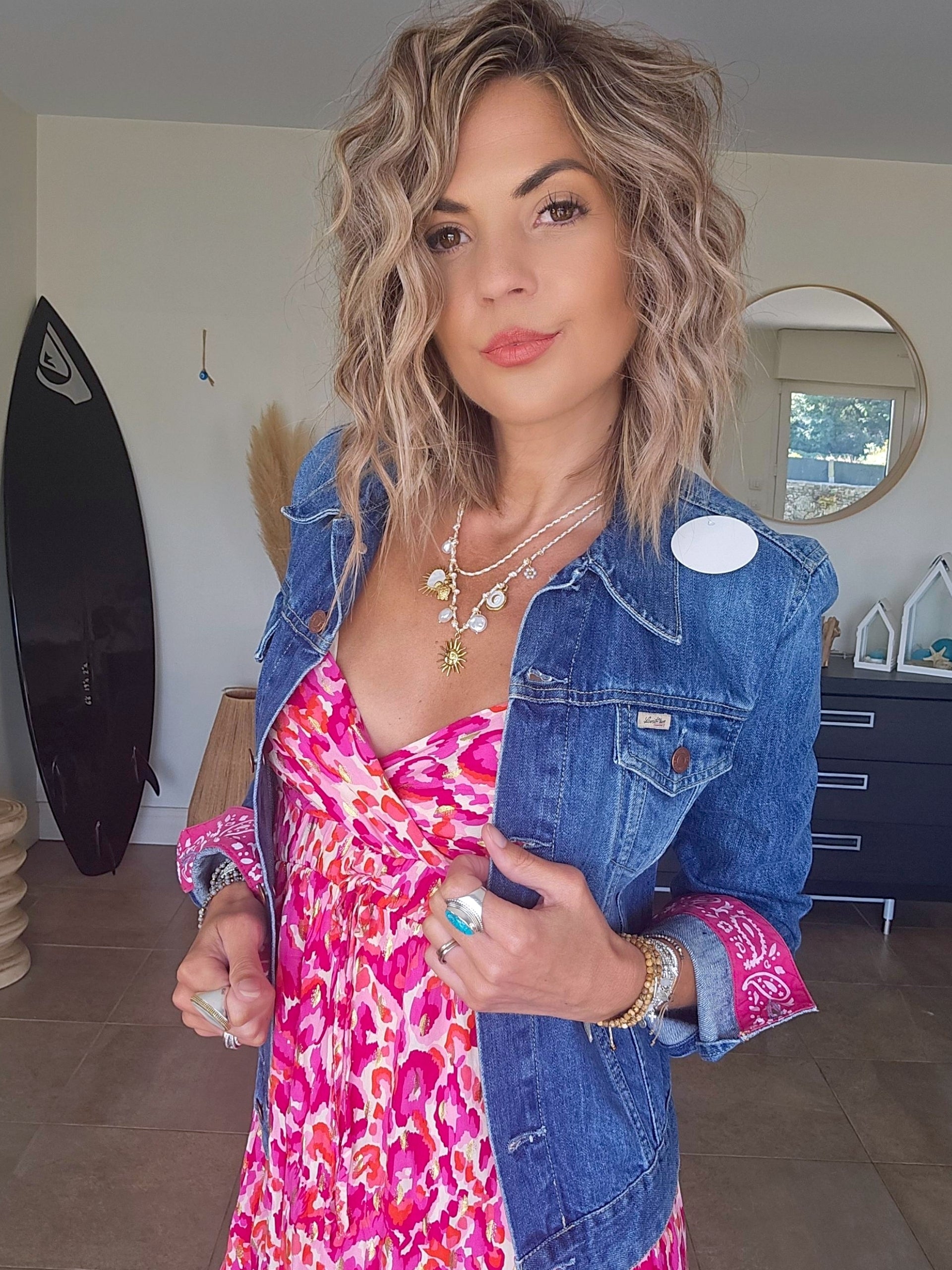 Veste bandana en denim