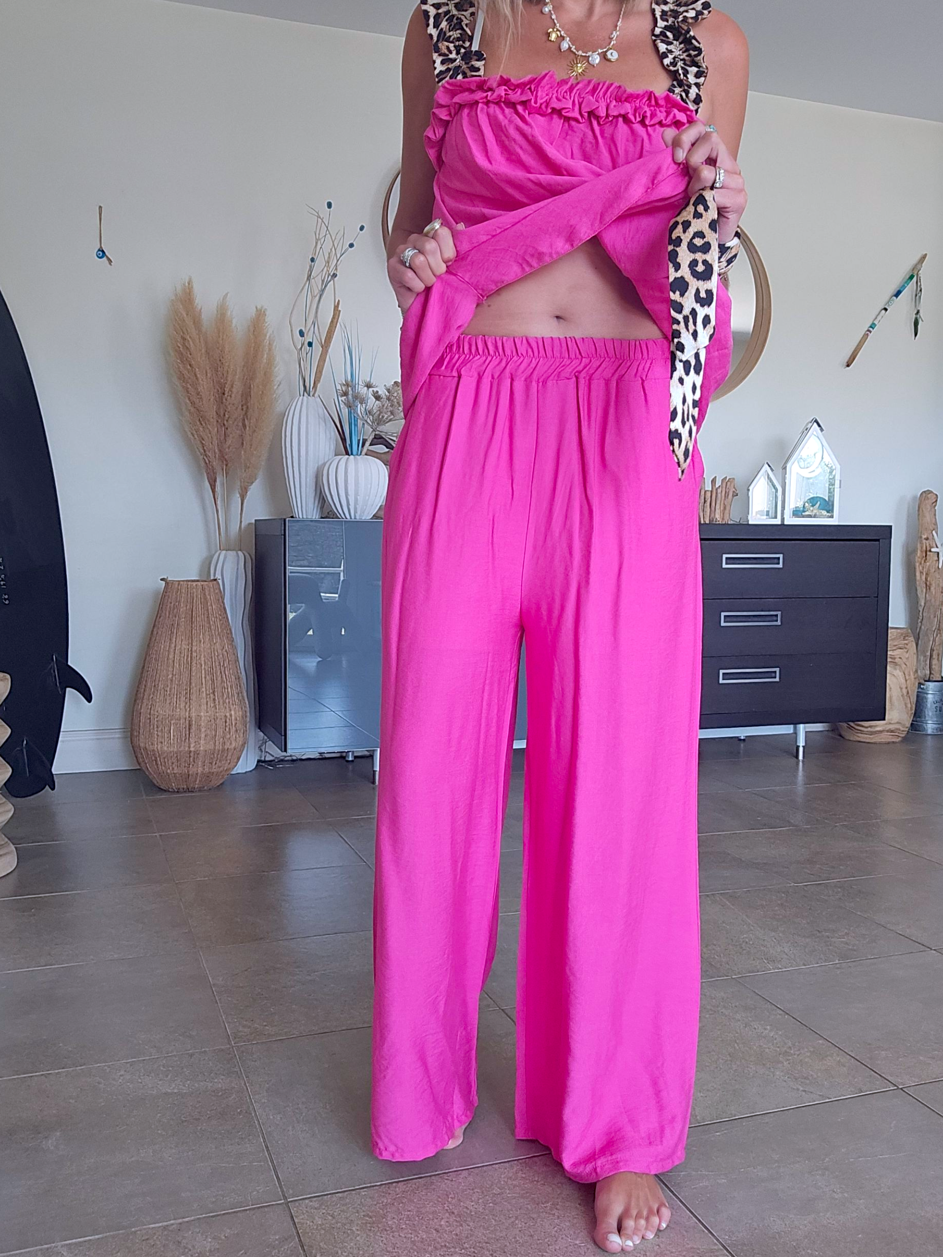 Ensemble 3 pièces fuchsia