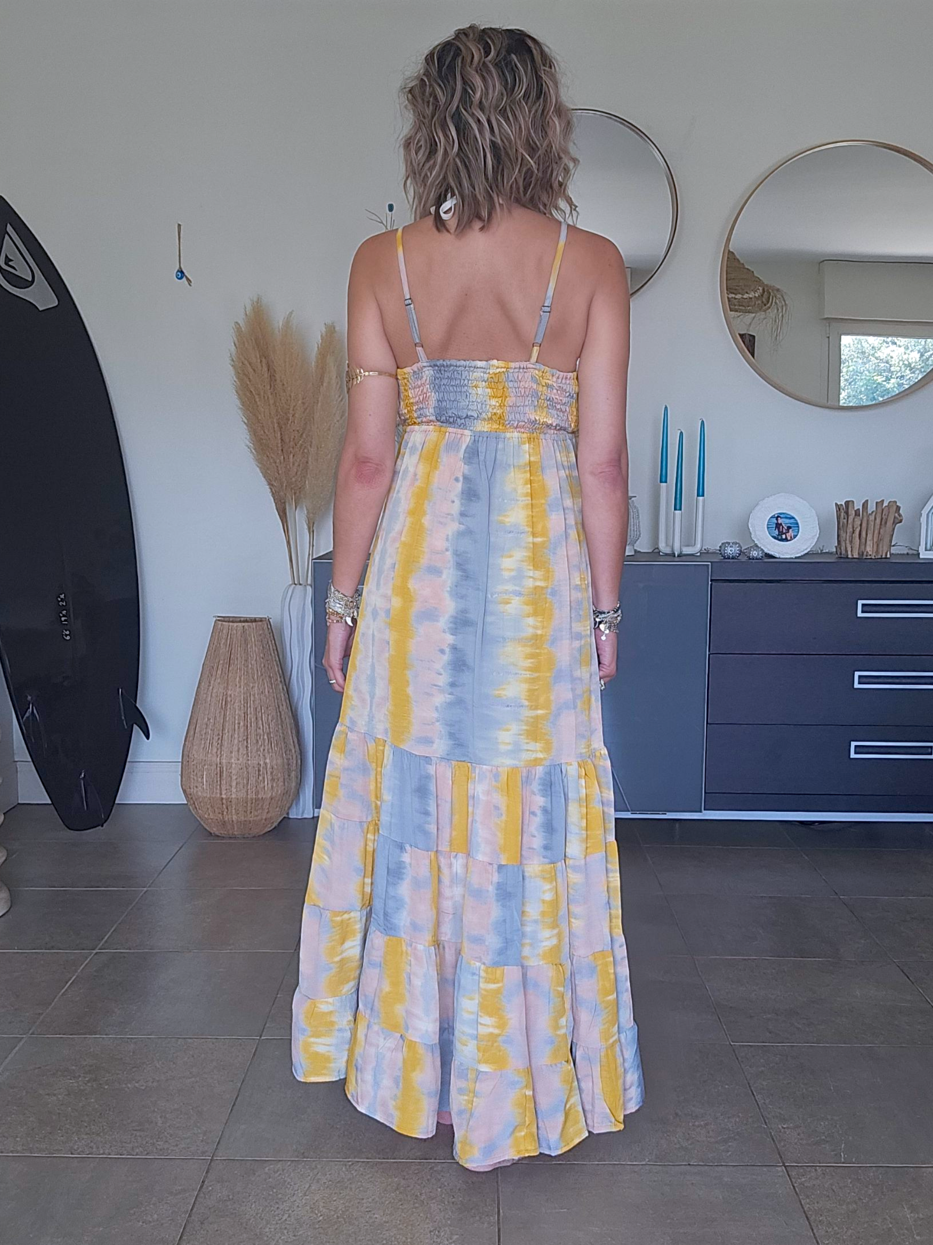 Robe tie jaune