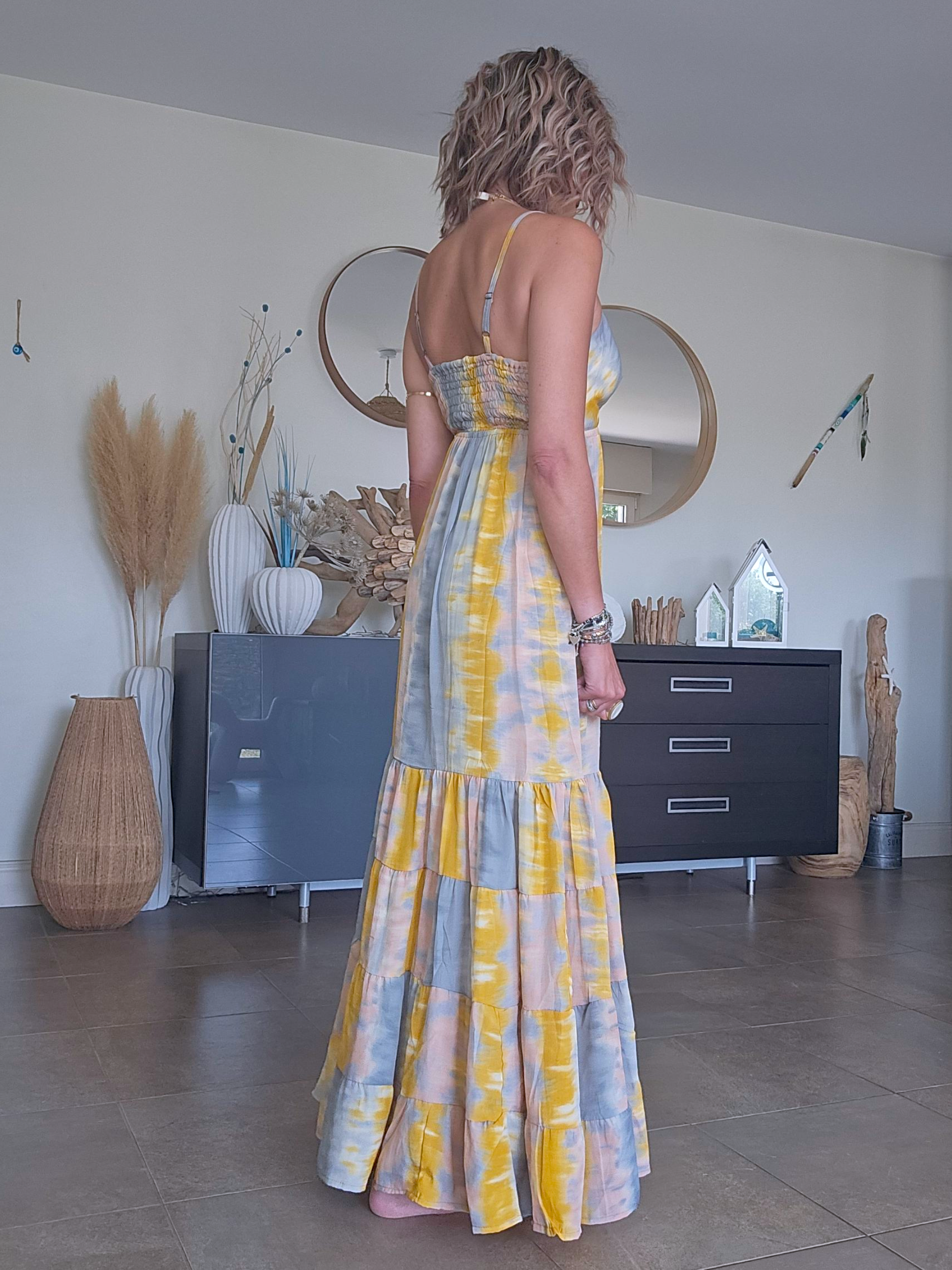 Robe tie jaune