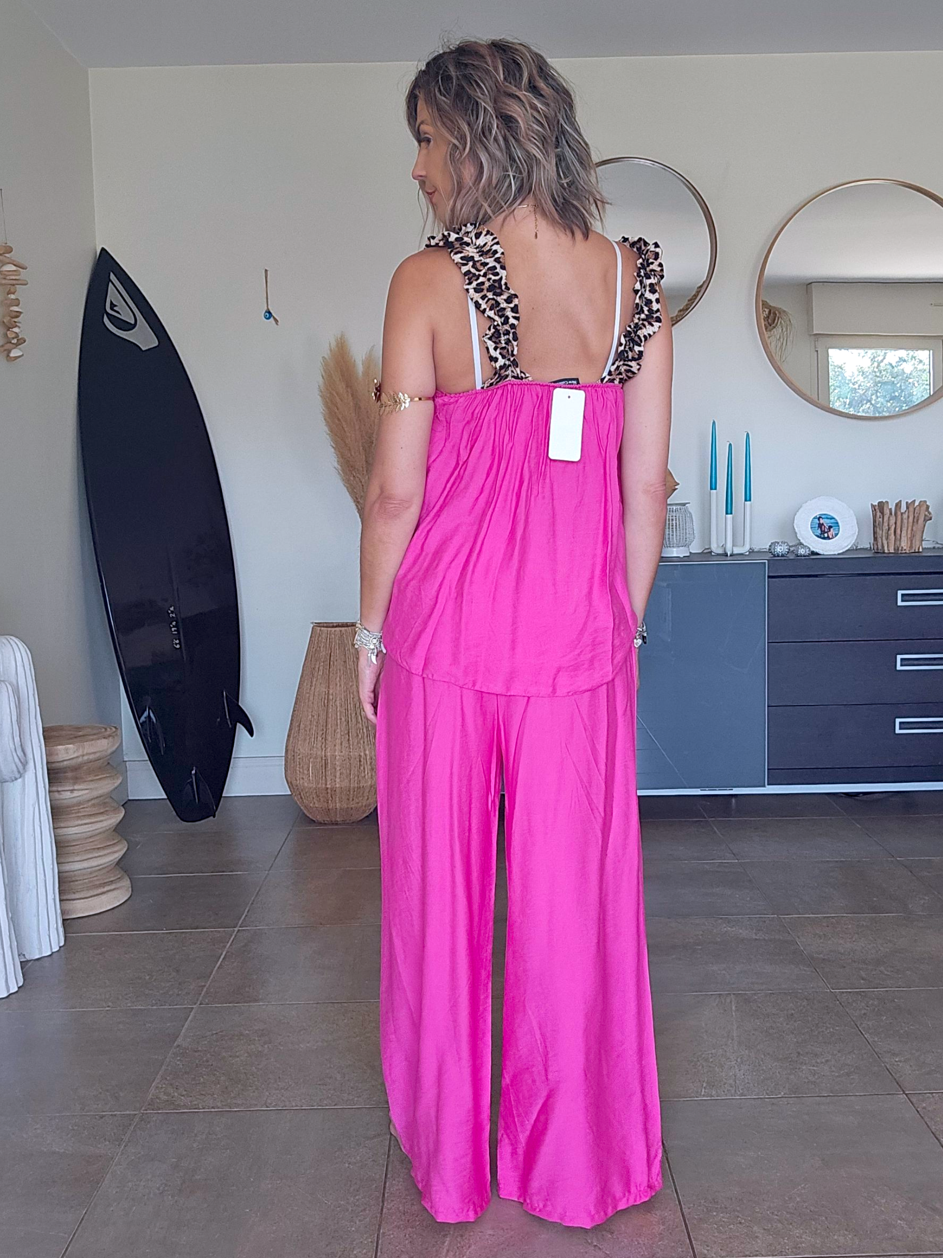 Ensemble 3 pièces fuchsia
