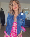 Veste bandana en denim