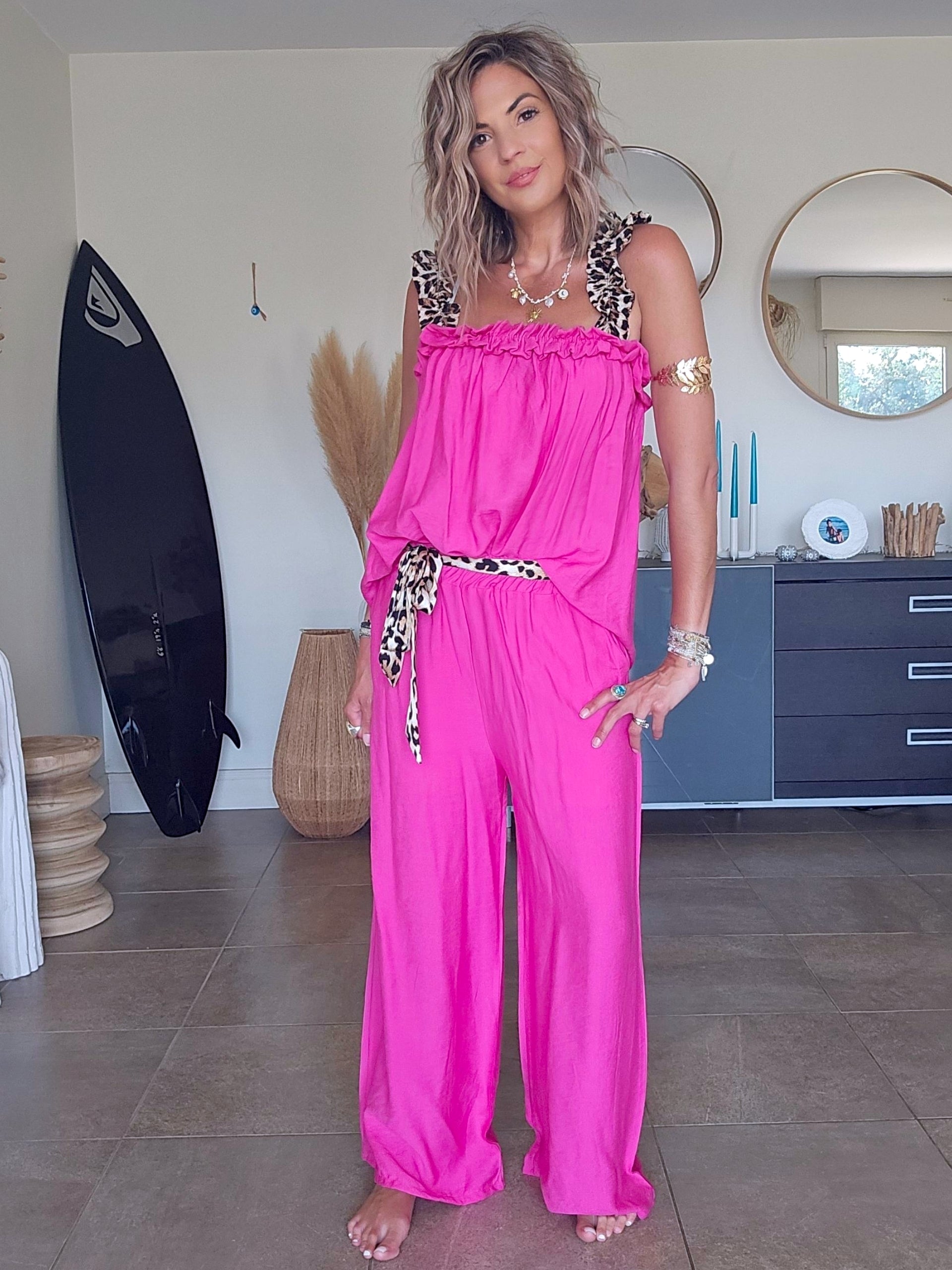 Ensemble 3 pièces fuchsia