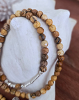 Bracelet 2 tours pierre terre