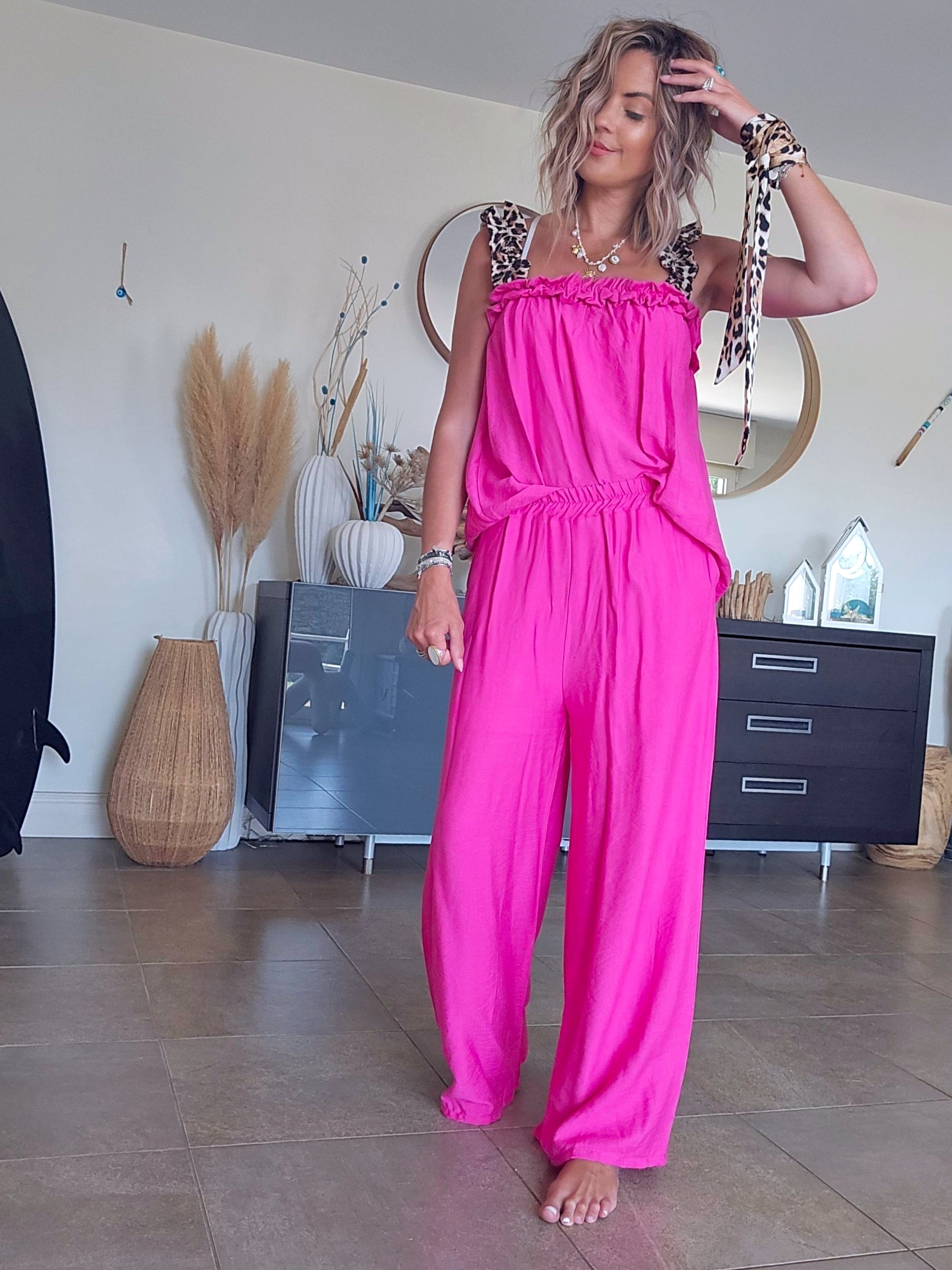 Ensemble 3 pièces fuchsia