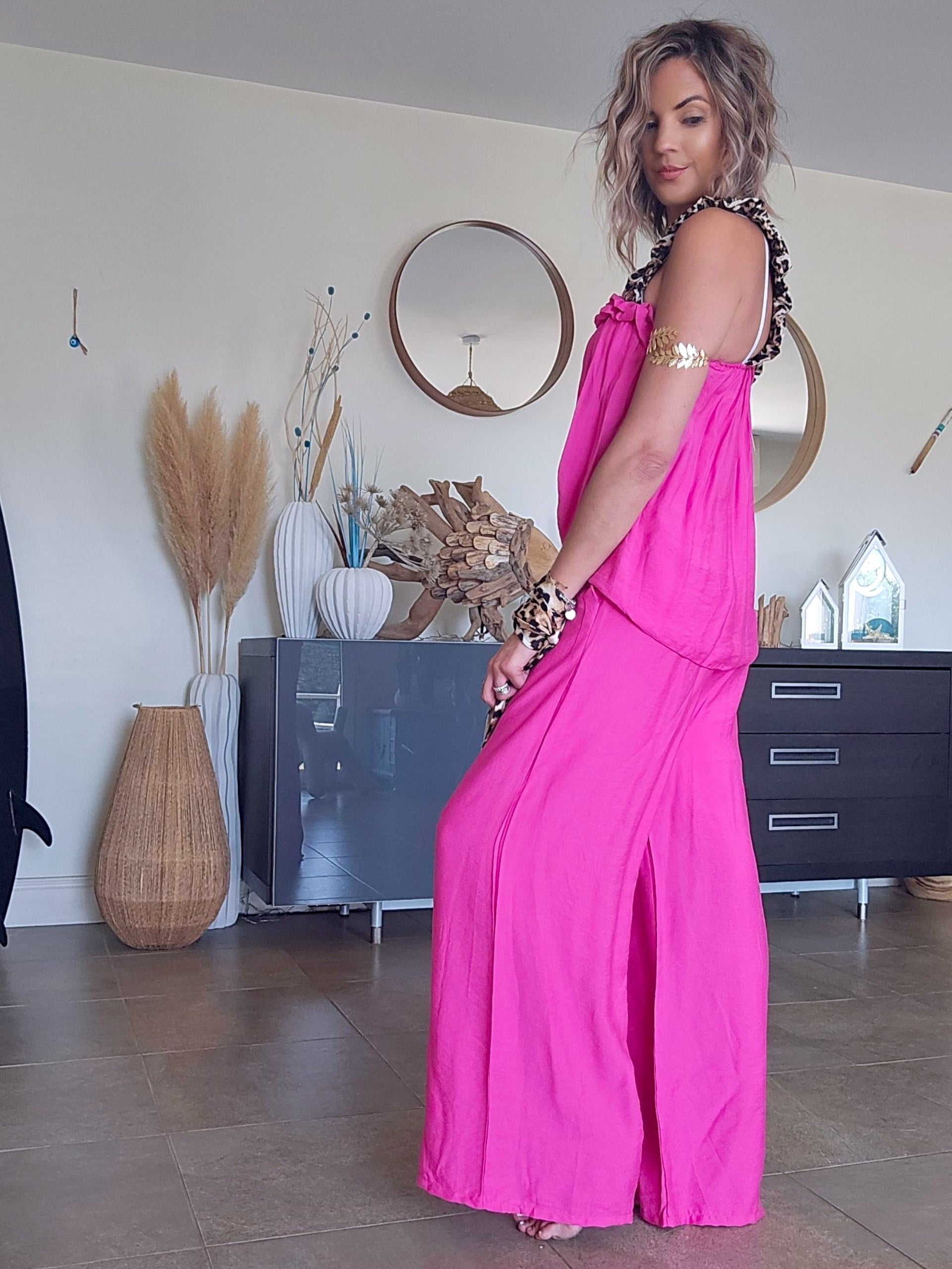 Ensemble 3 pièces fuchsia